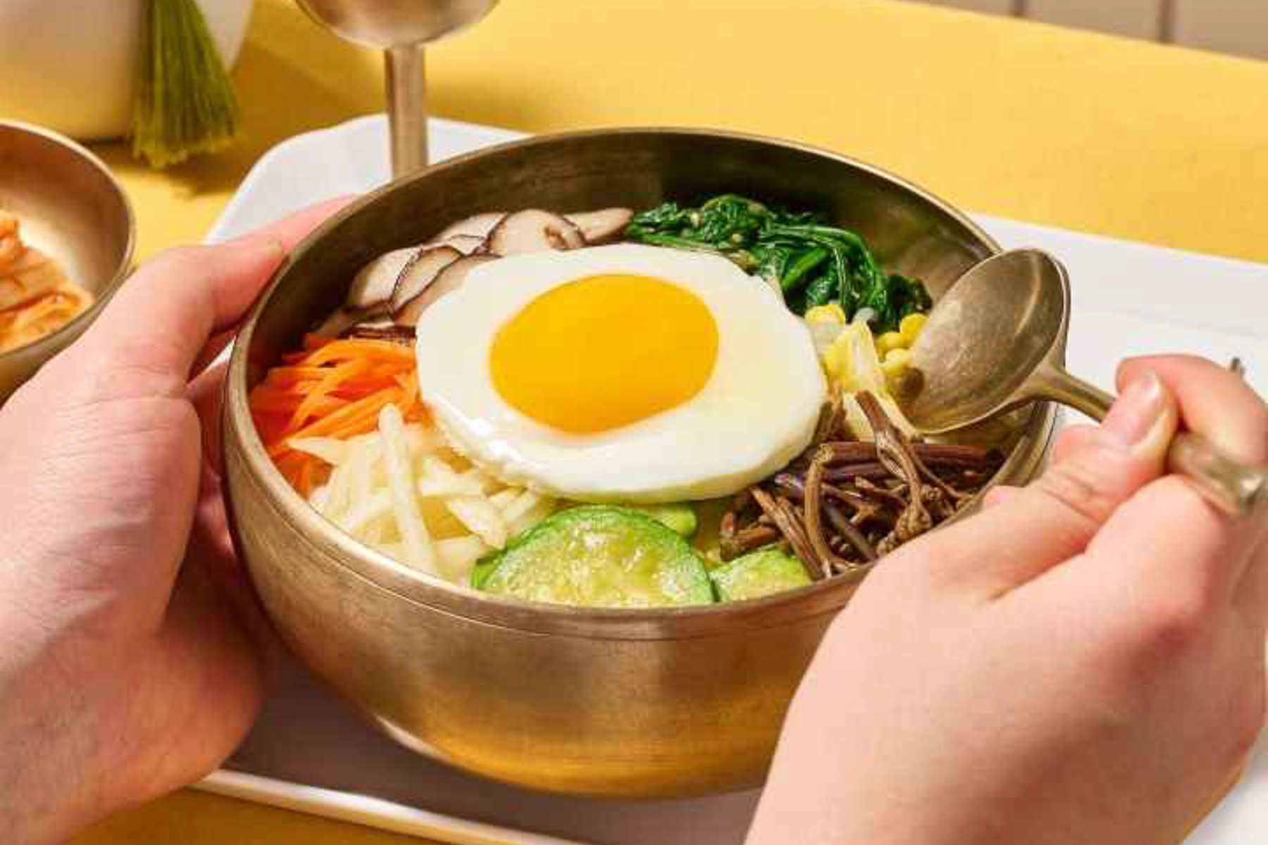 Bibimbap crafted at a bibimbap cookery class