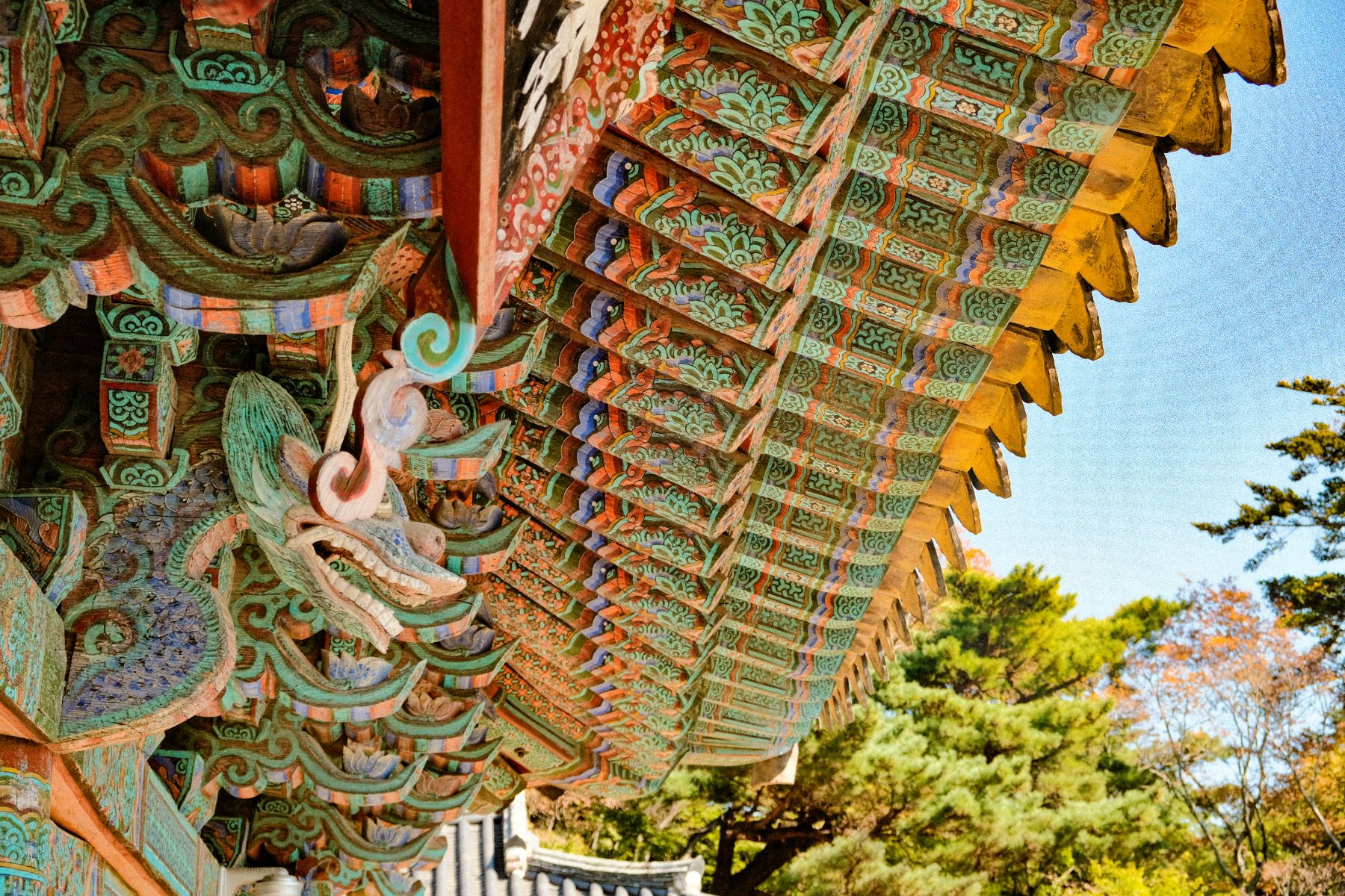 Temple detail at Bulguksa Temple in Gyeongju
