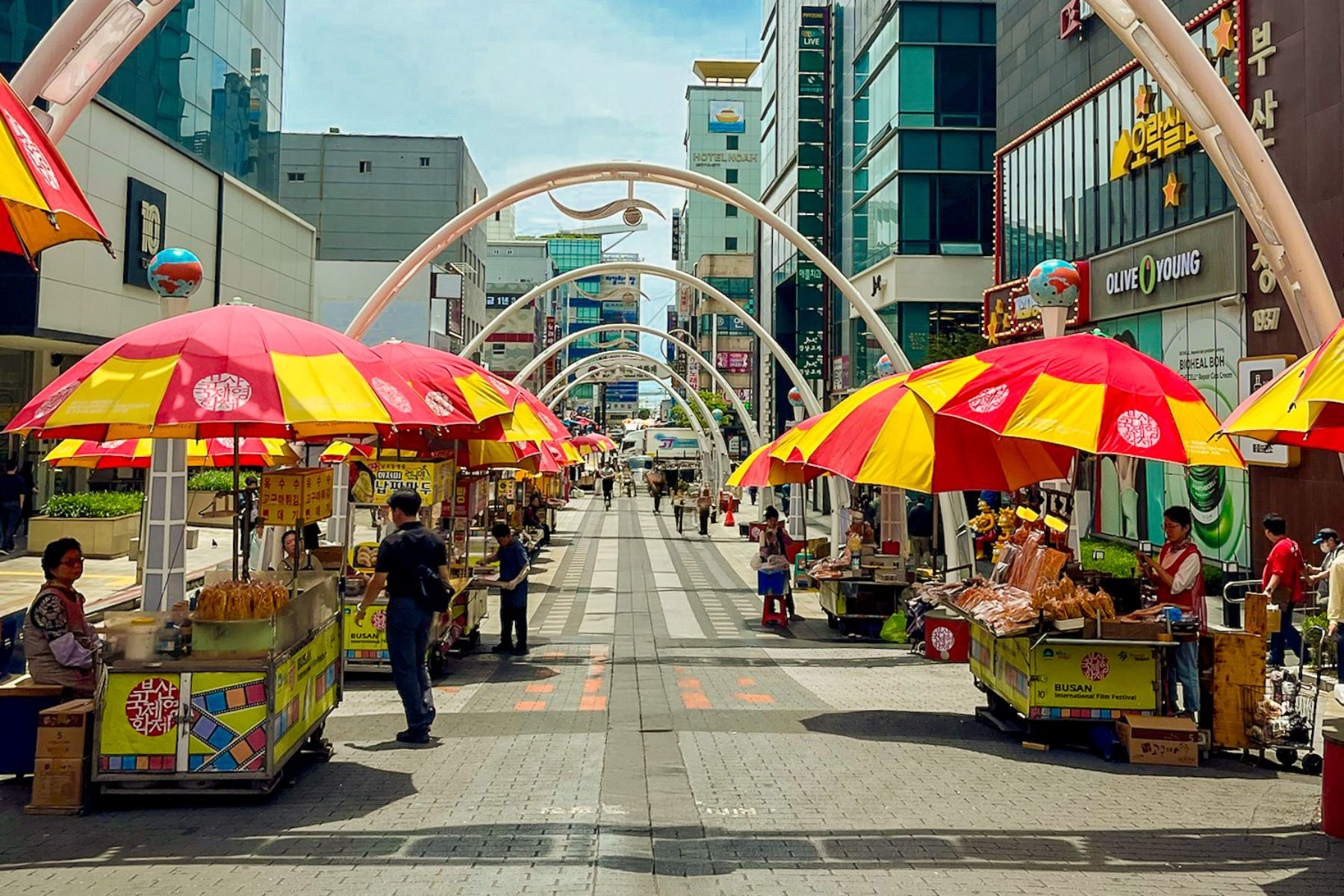 Vendors at Boson International Film Festival Square (BIFF Square) in Busan