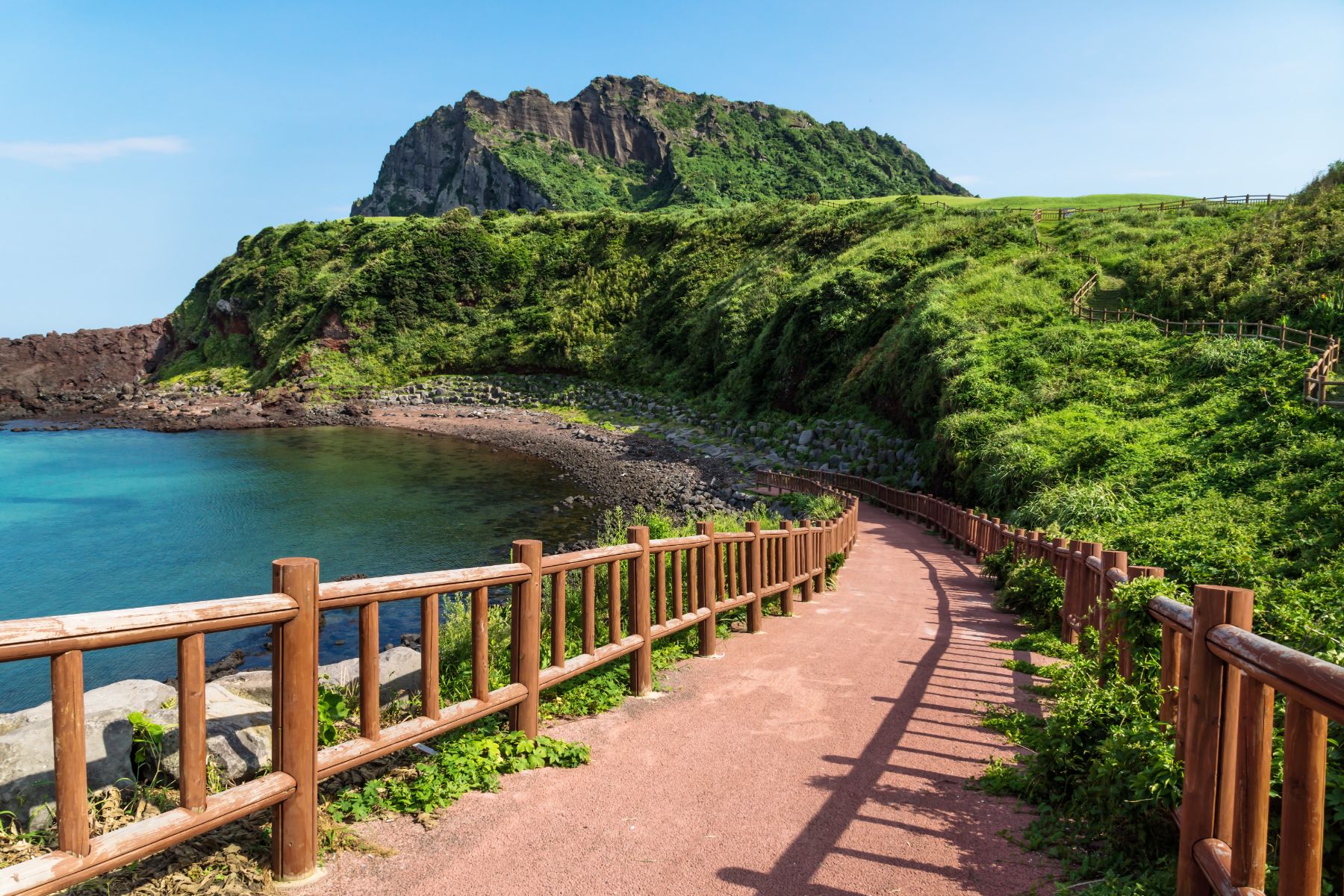 Coastal walkway on Jeju Island