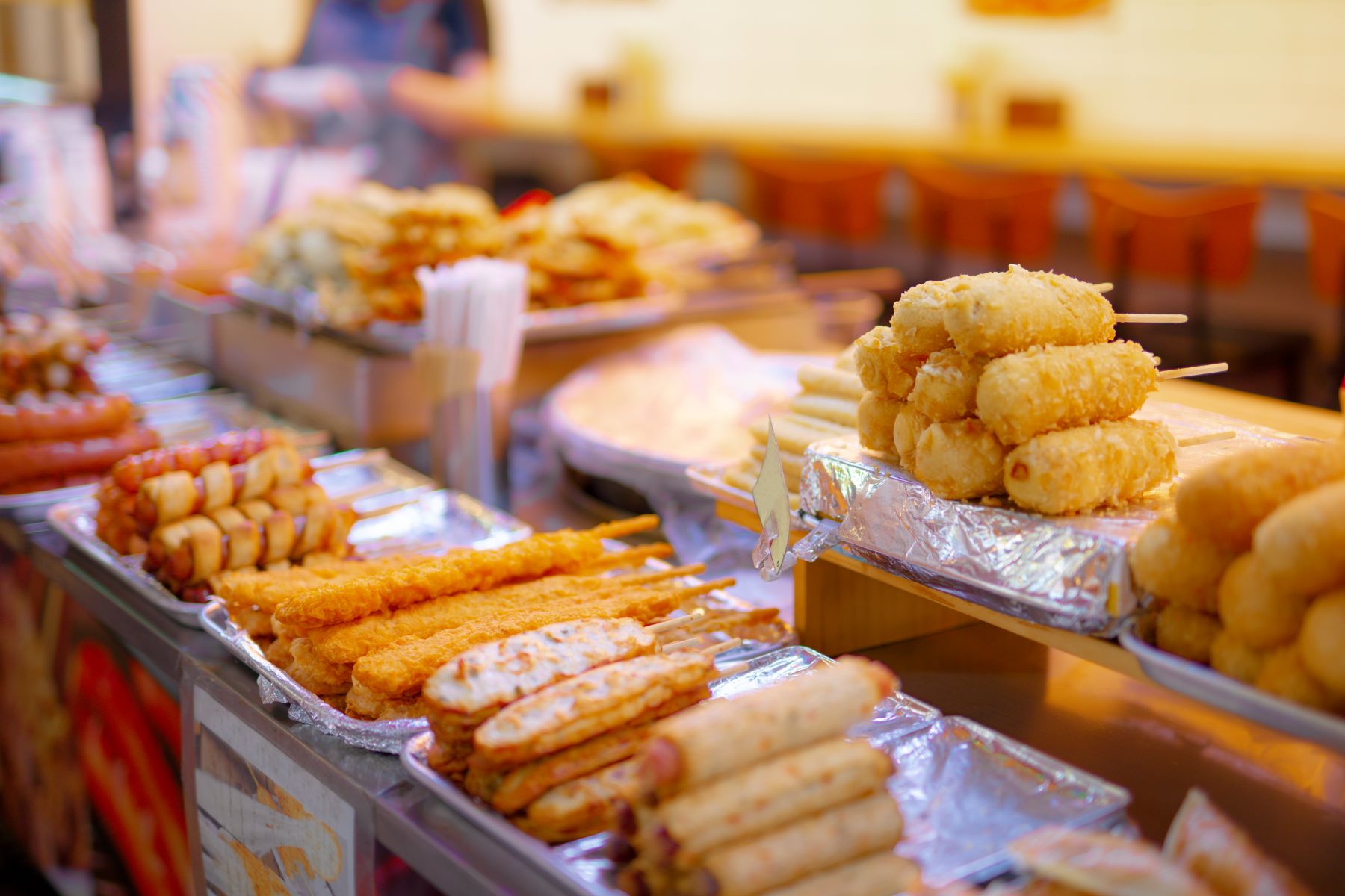 Korean street food on display