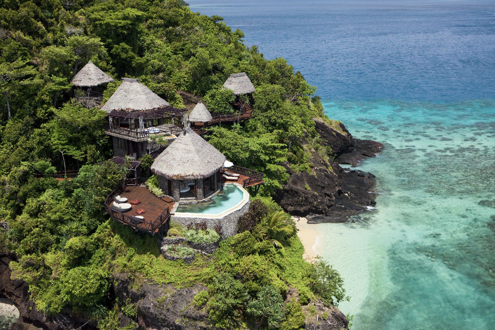 Ocean facing peninsula villa at COMO Laucala Fiji