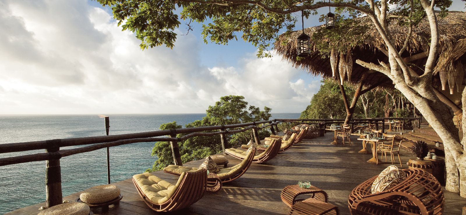 Ocean view terrace at COMO Laucala Fiji