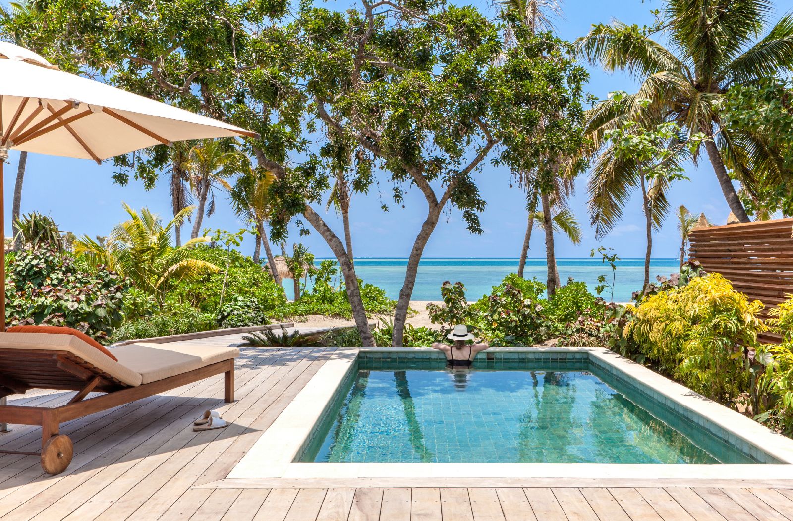 Plunge pool of a Beachfront Villa at the Six Senses Fiji