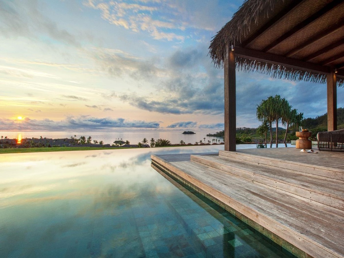 Private pool of a Four Bedroom Residence at the Six Senses Fiji