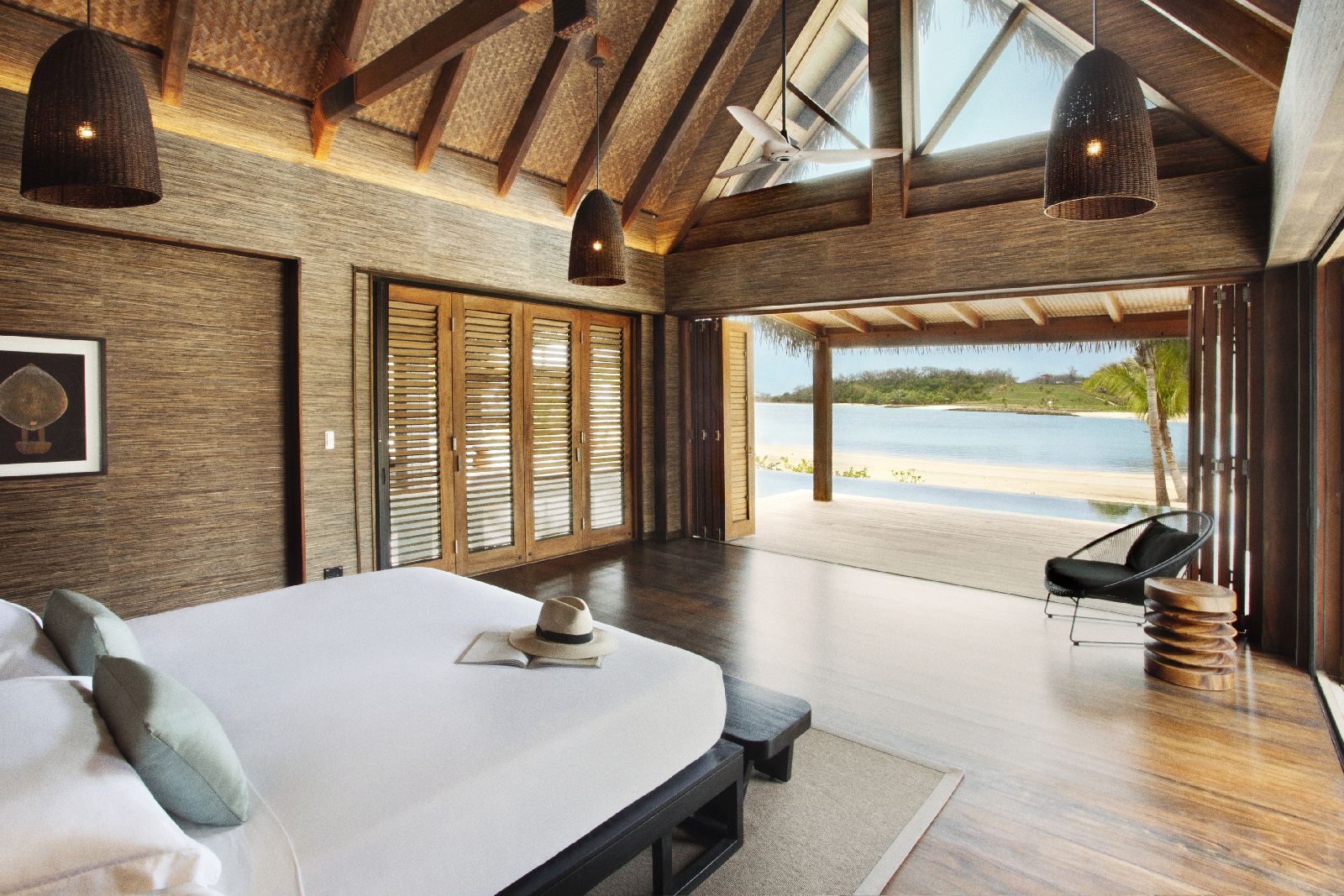 Ocean views from a Four Bedroom Residence at the Six Senses Fiji