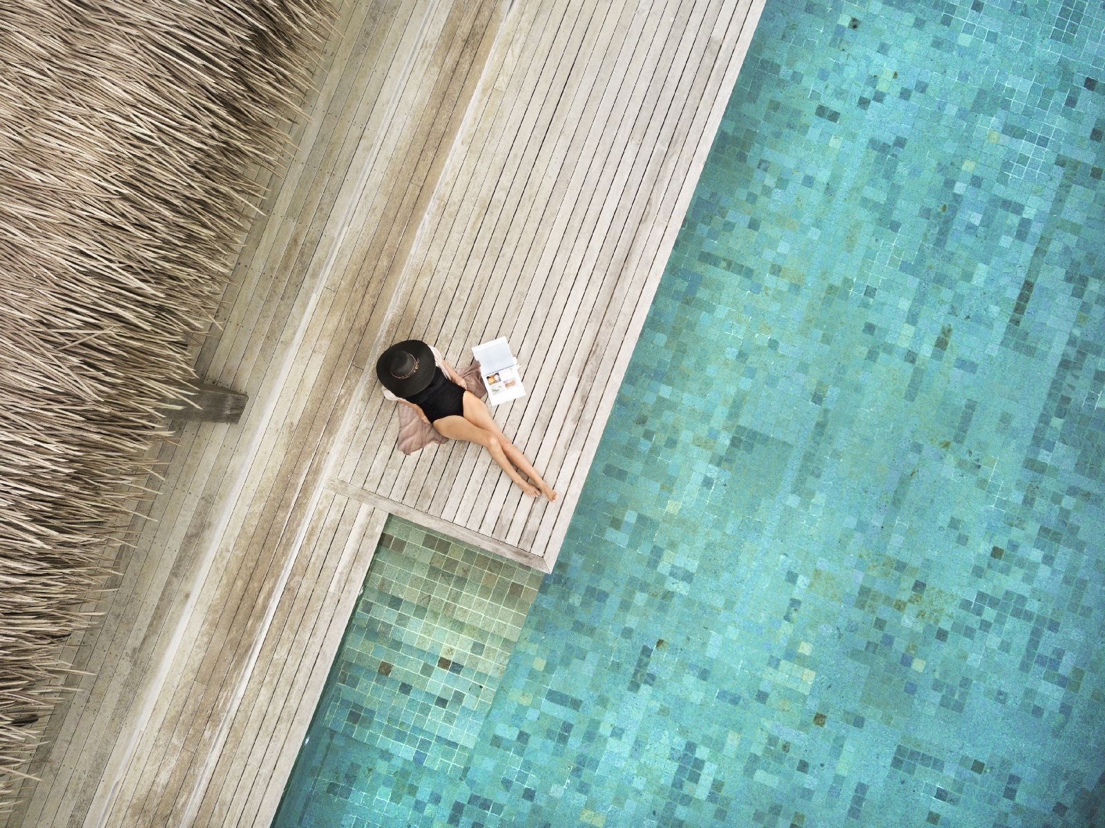 Aerial view of a Pool View at the Six Senses Fiji