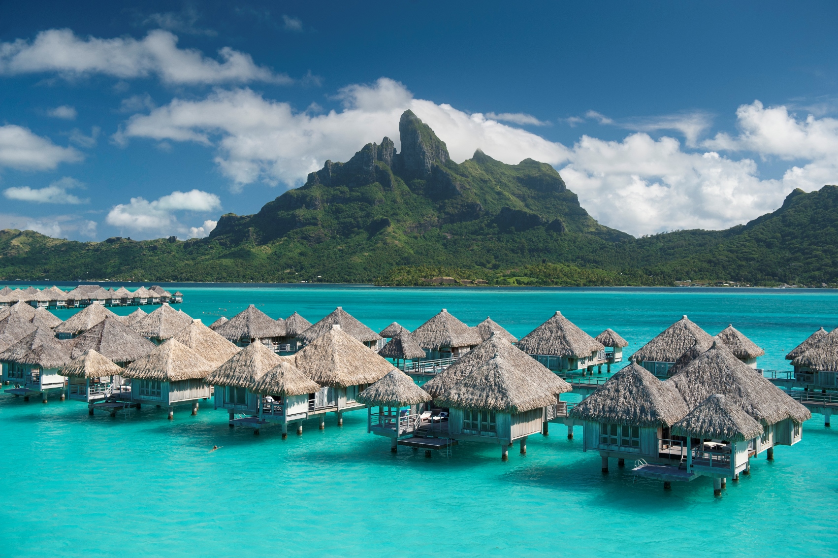 Overwater villas at St Regis Bora Bora