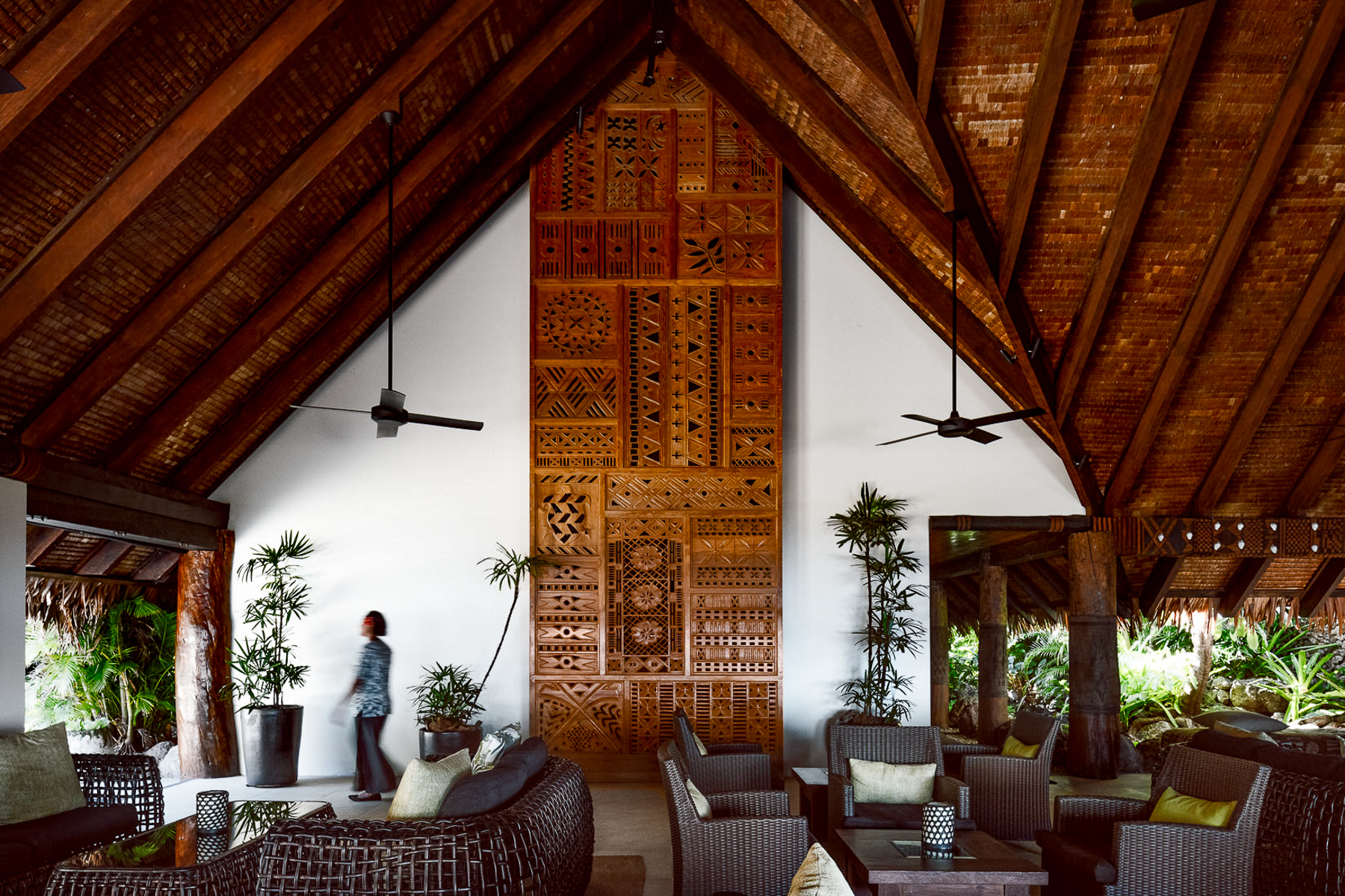 Communal lounge area at Tokoriki Island Resort in Fiji