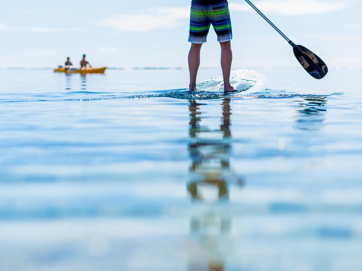 Paddleboarding at Tokoriki Island Resort in Fiji