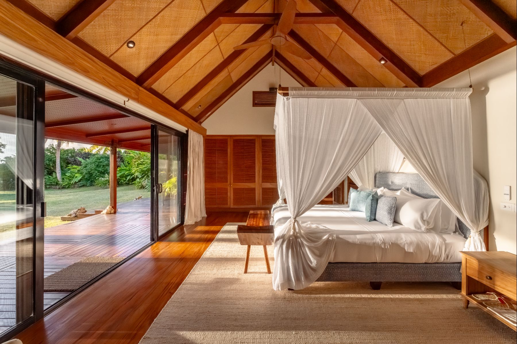 Double bedroom at Wakaya Island Resort in Fiji