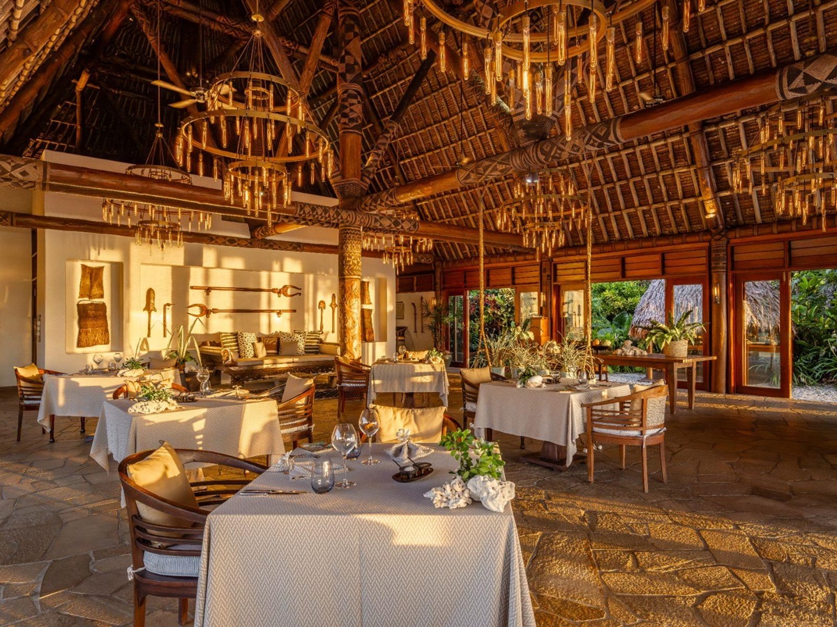 Restaurant at Wakaya Island Resort in Fiji