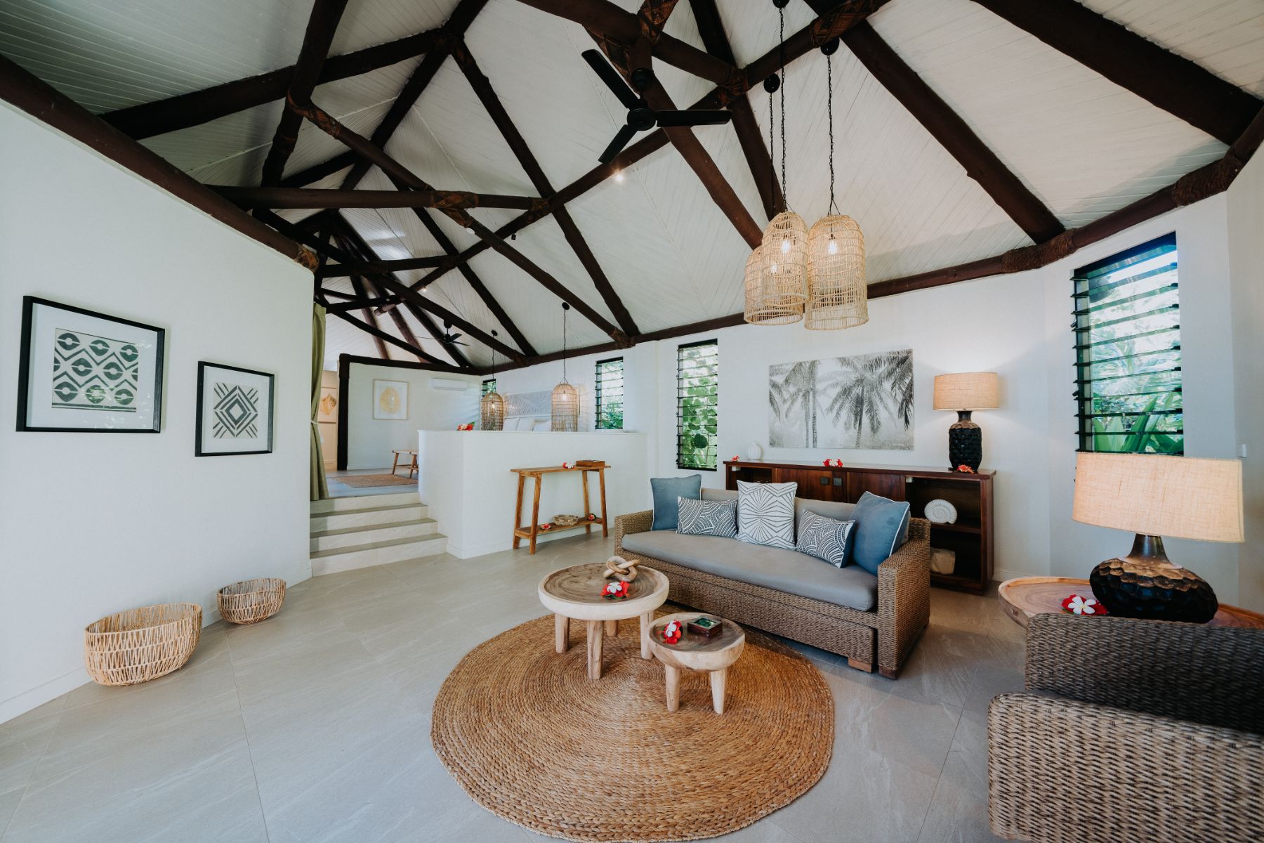 Bure lounge at Yasawa Island Resort in Fiji