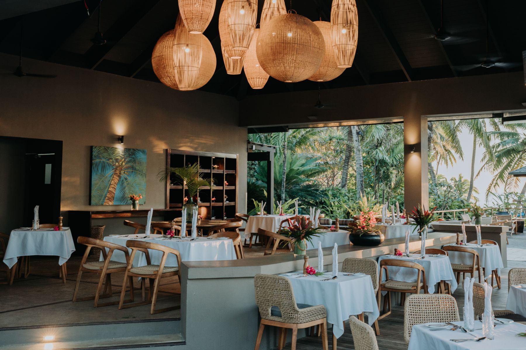 Restaurant at Yasawa Island Resort in Fiji