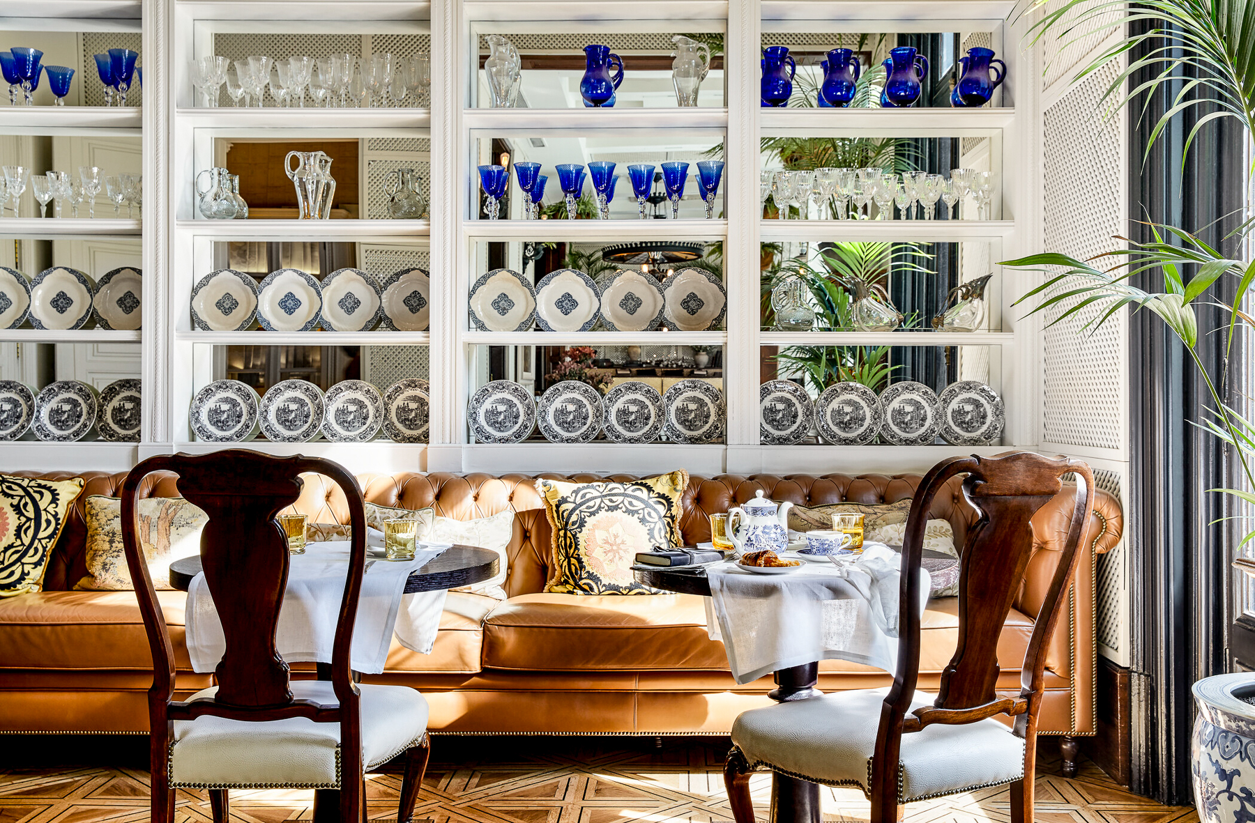 Bar and restaurant at the Cotton House Hotel in Barcelona