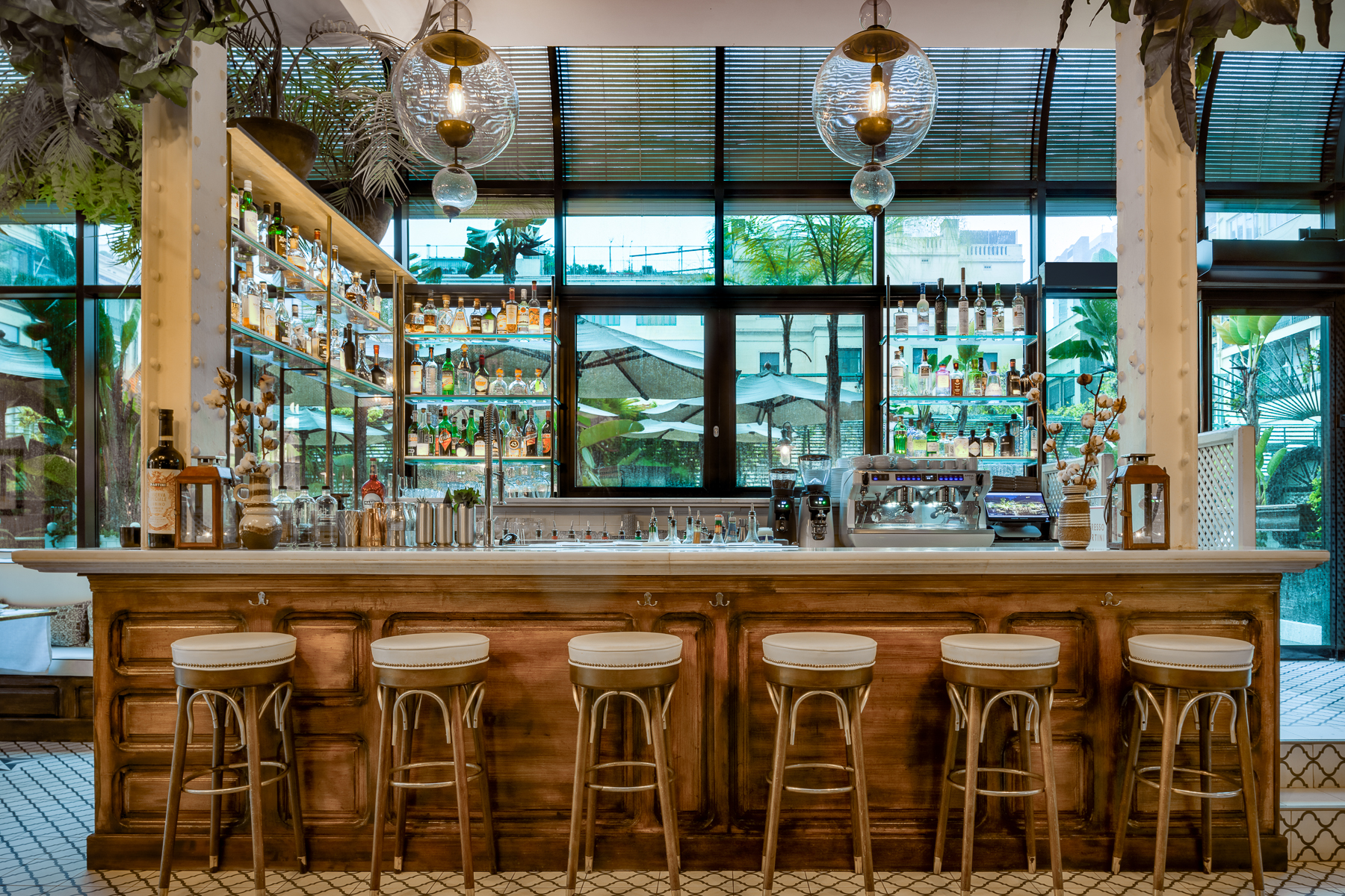 Bar at the Cotton House Hotel in Barcelona