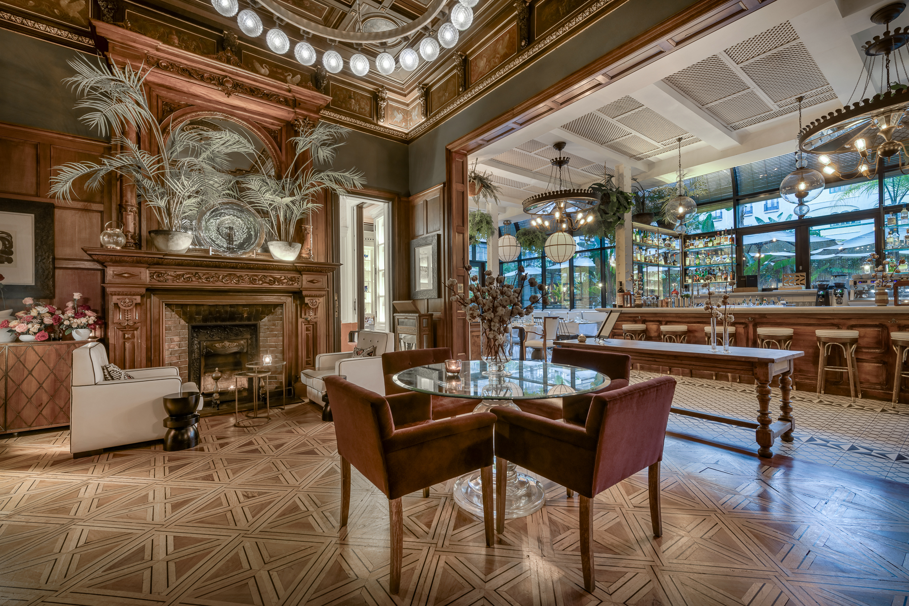 Restaurant at the Cotton House Hotel in Barcelona