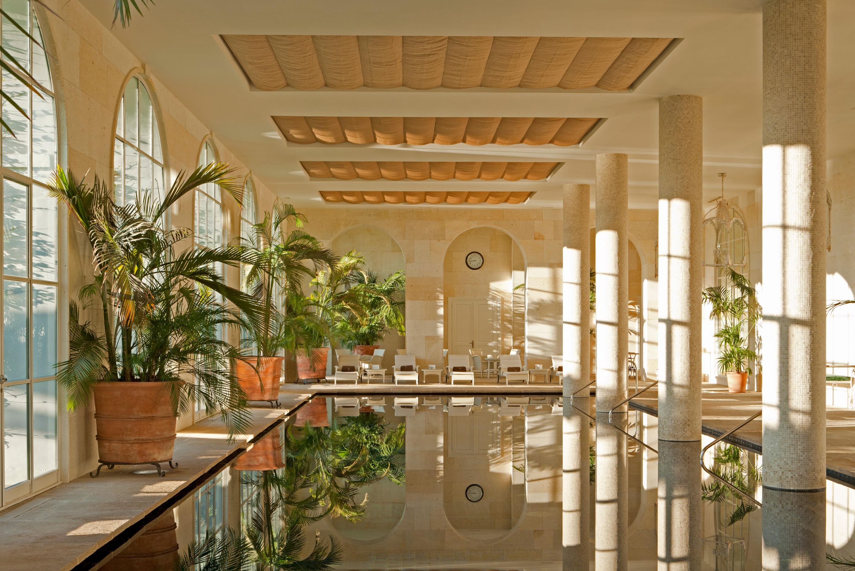 The swimming pool in Finca Cortesin, Spain