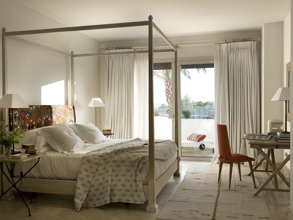 Double bedroom of a private villa in Finca Cortesin, Spain