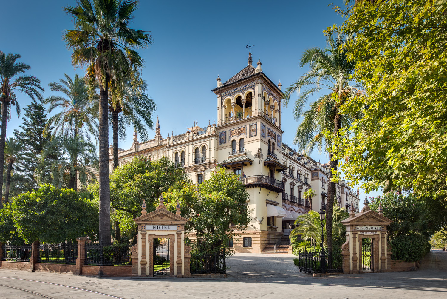 Exterior of the Hotel Alfonso XIII in Seville