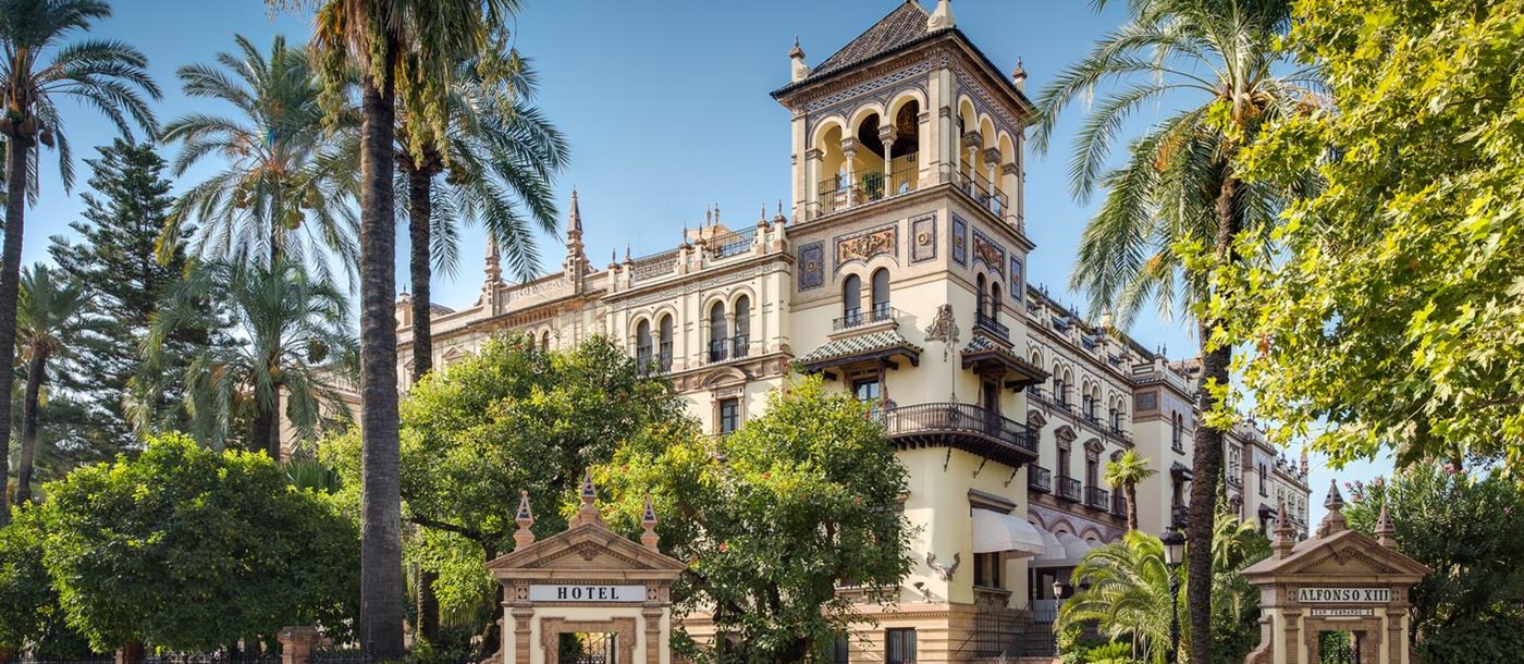 Exterior of the Hotel Alfonso XIII in Seville