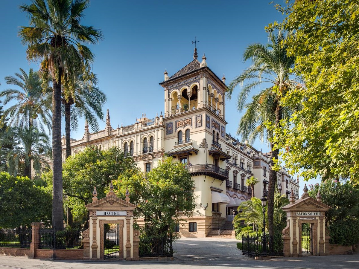 Exterior of the Hotel Alfonso XIII in Seville