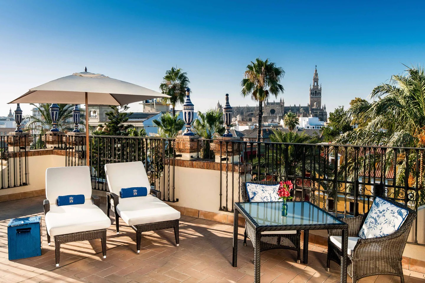 A suite with private terrace at Hotel Alfonso XIII Seville