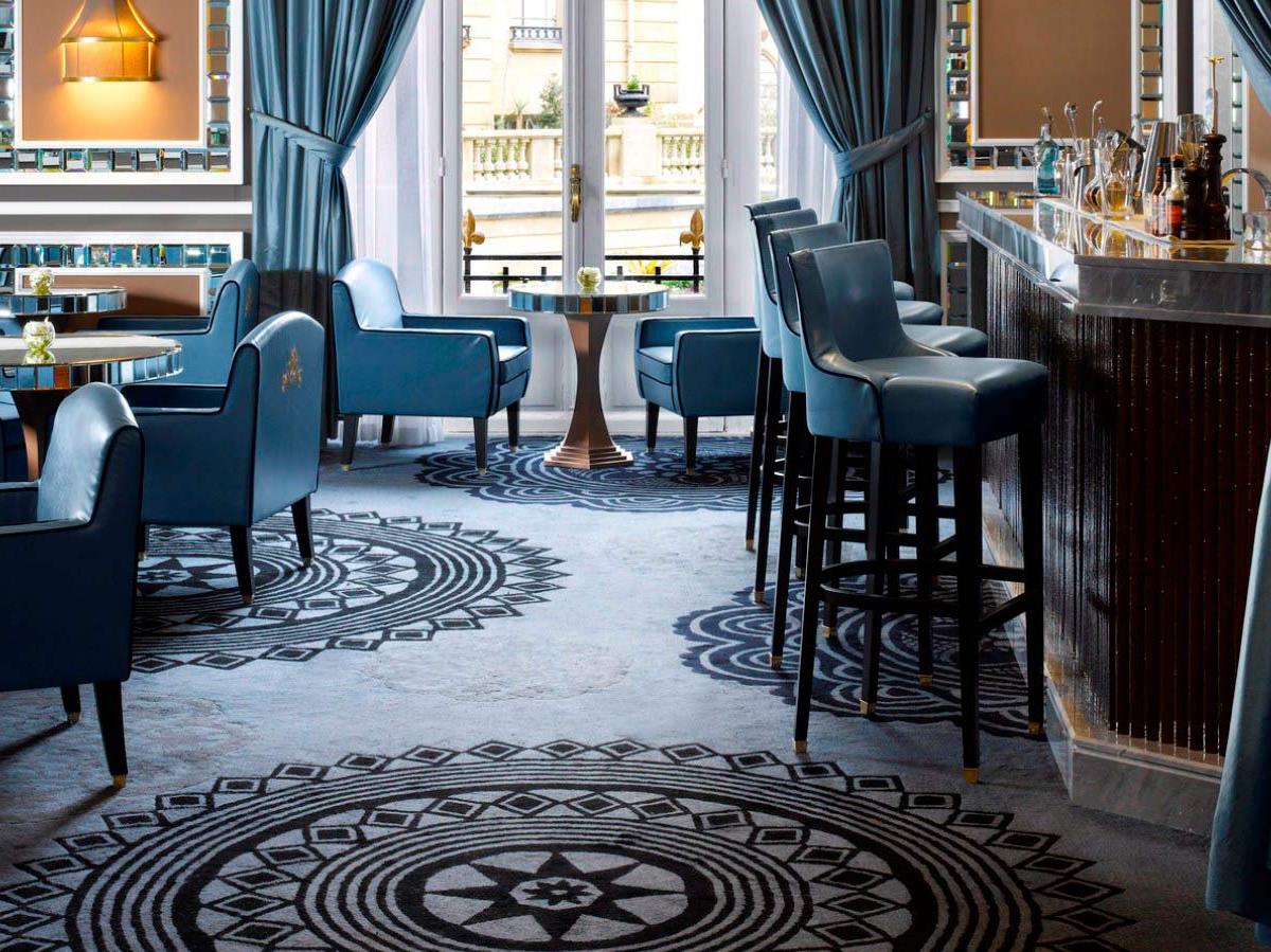 Blue bar view at Hotel Maria Cristina in Spain