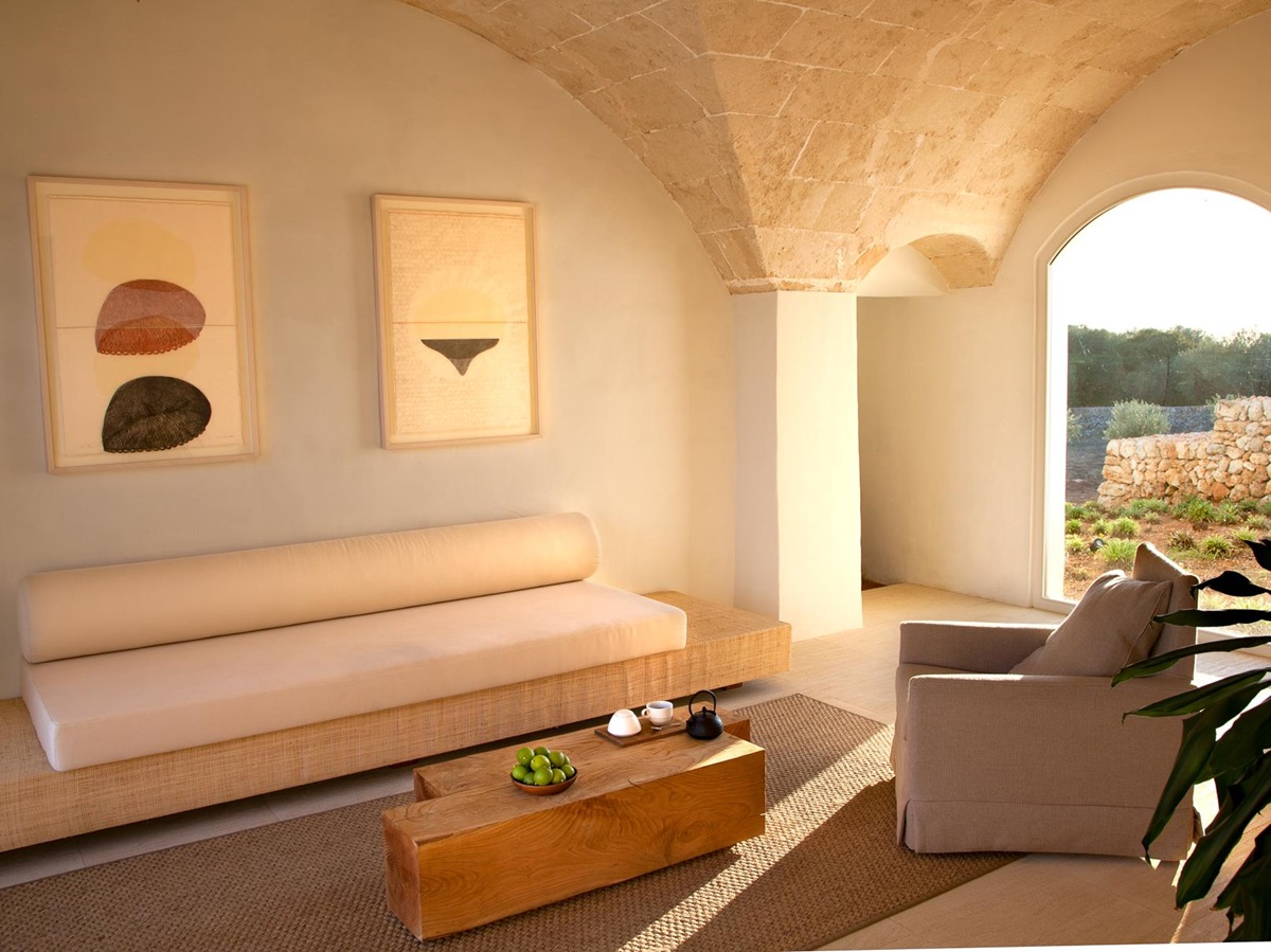 Living area at Hotel Torralbenc in Menorca