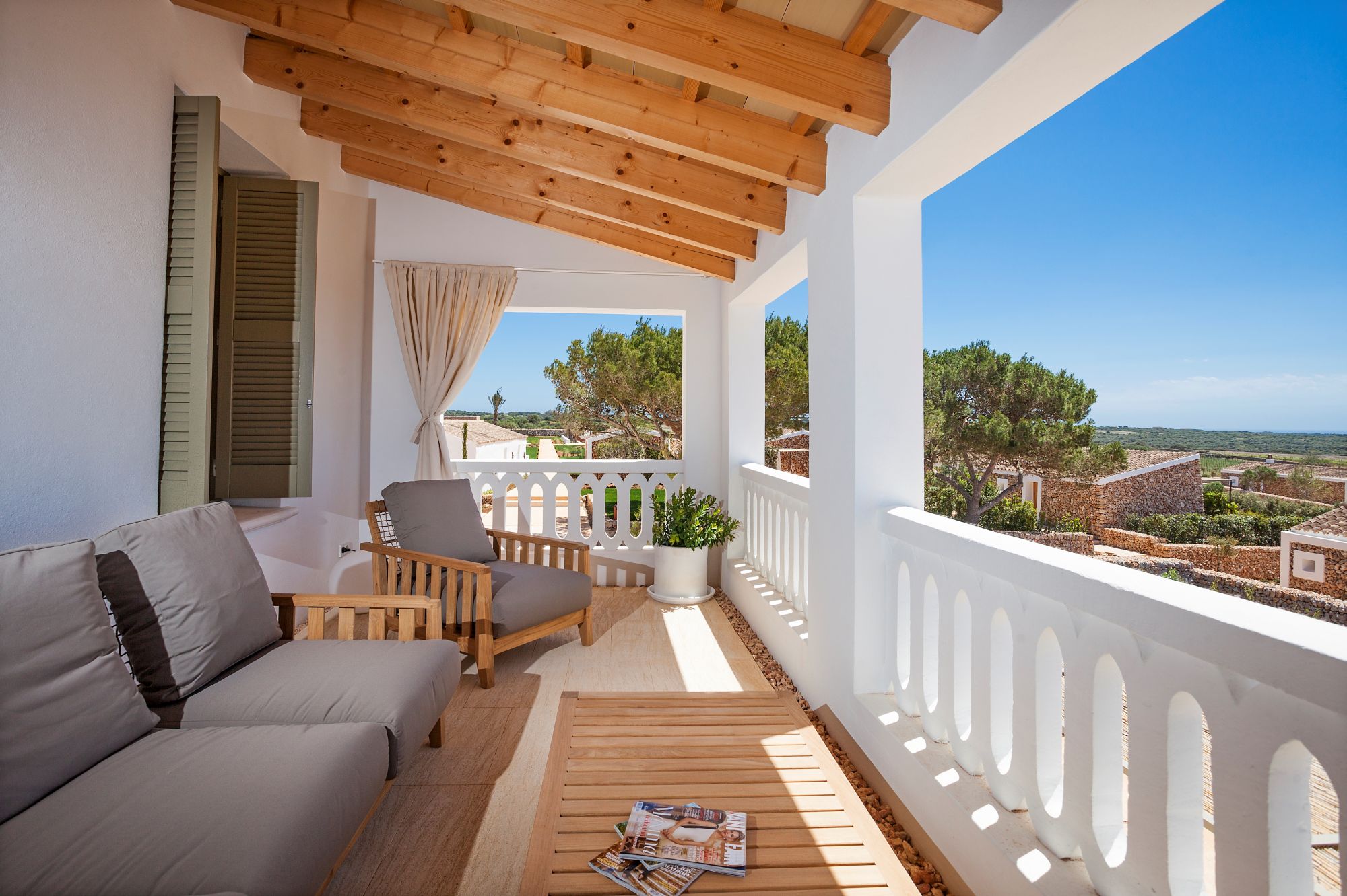 A terrace of Hotel Torralbenc, Spain