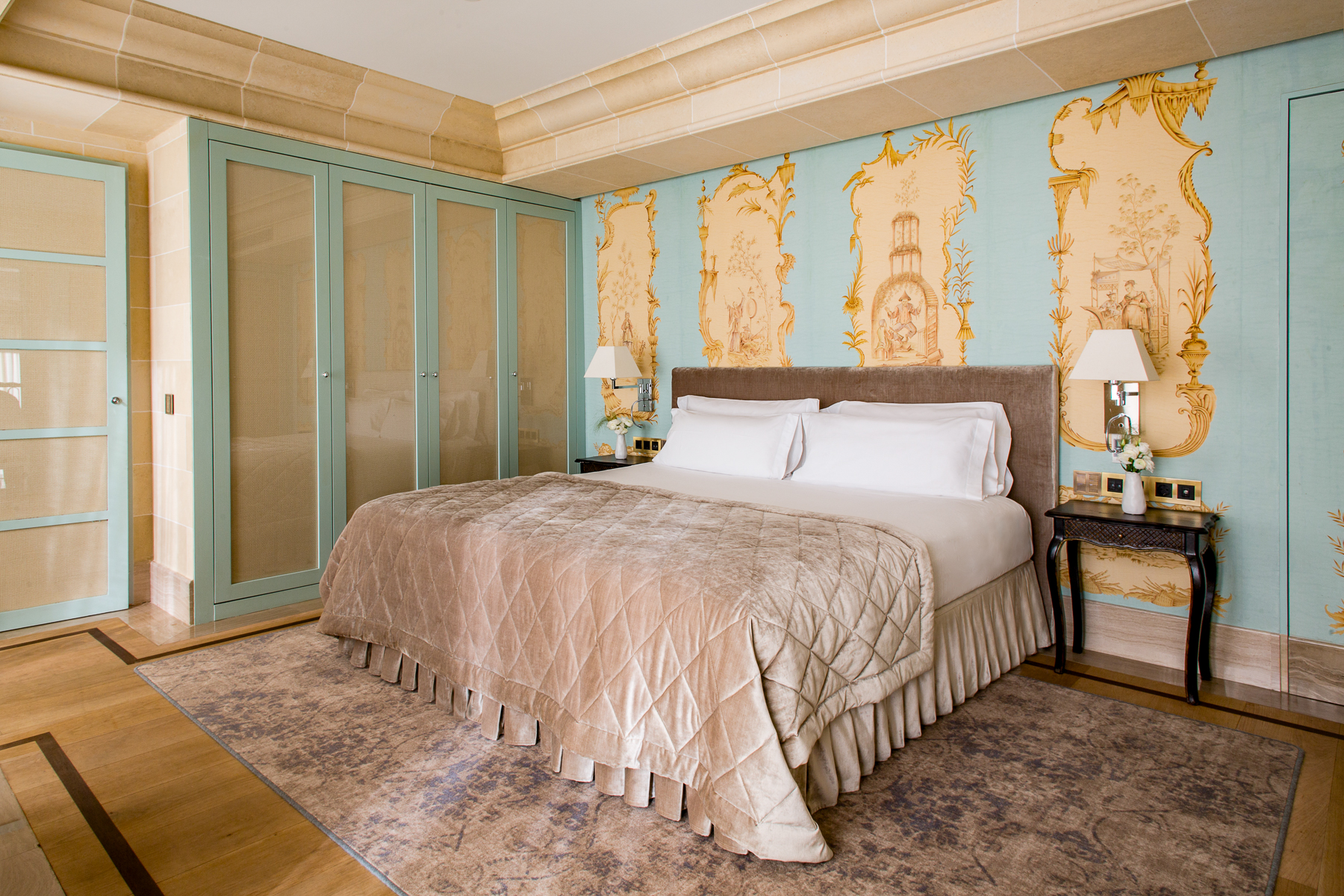 Penthouse bedroom at the Majestic Hotel & Spa in Barcelona
