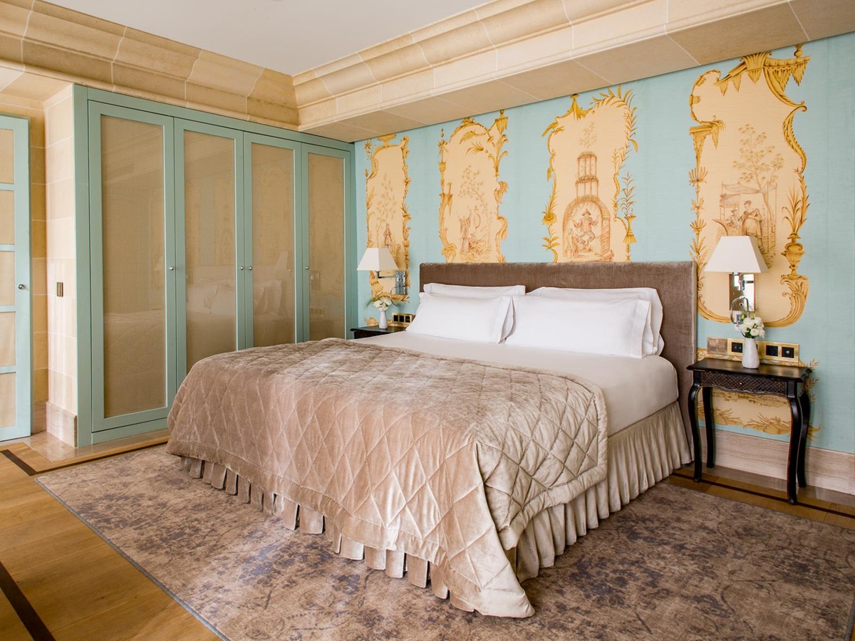 Penthouse bedroom at the Majestic Hotel & Spa in Barcelona