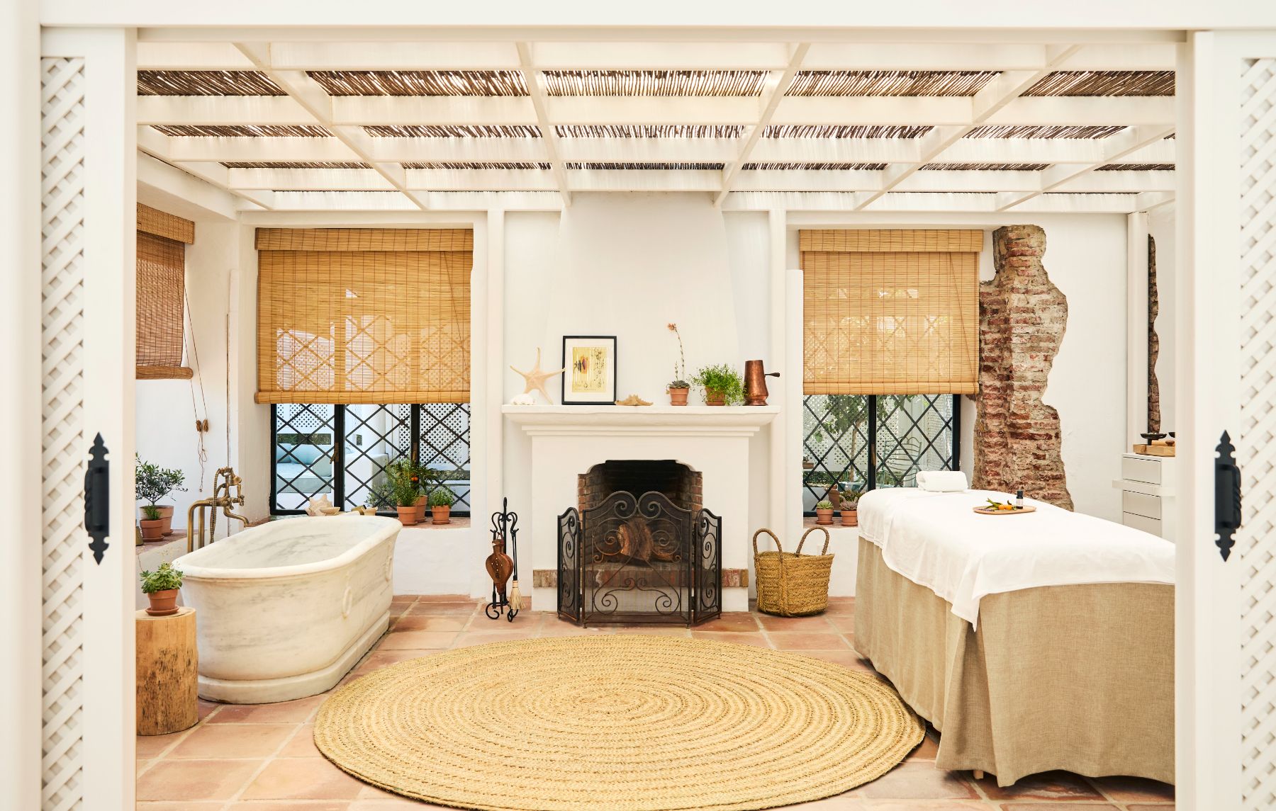 Herbal garden spa area at Marbella Club in Spain