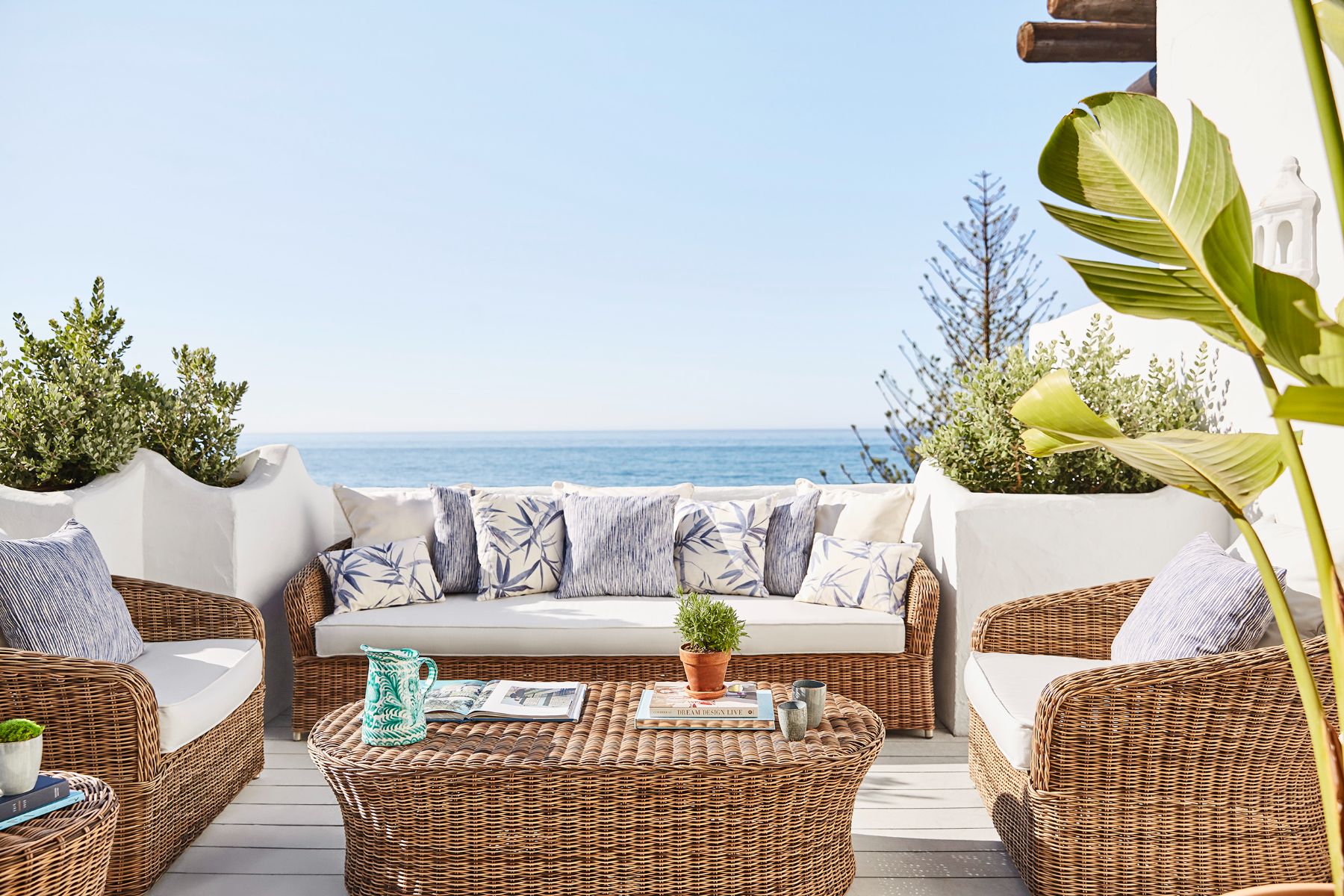 Imperial beach suite outdoor lounge at Marbella Club in Spain