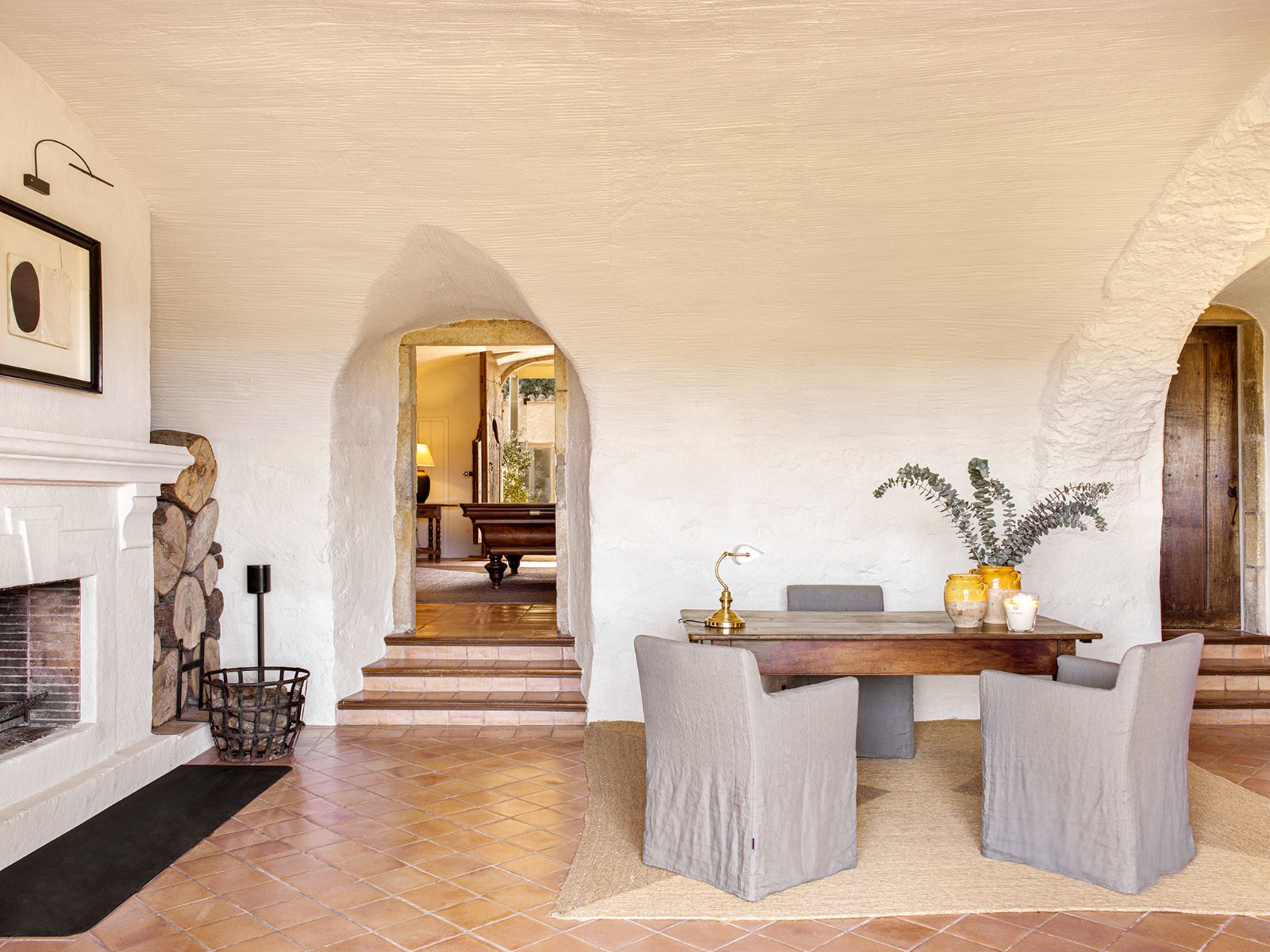 Seating area at luxury hotel Mas de Torrent in Spain