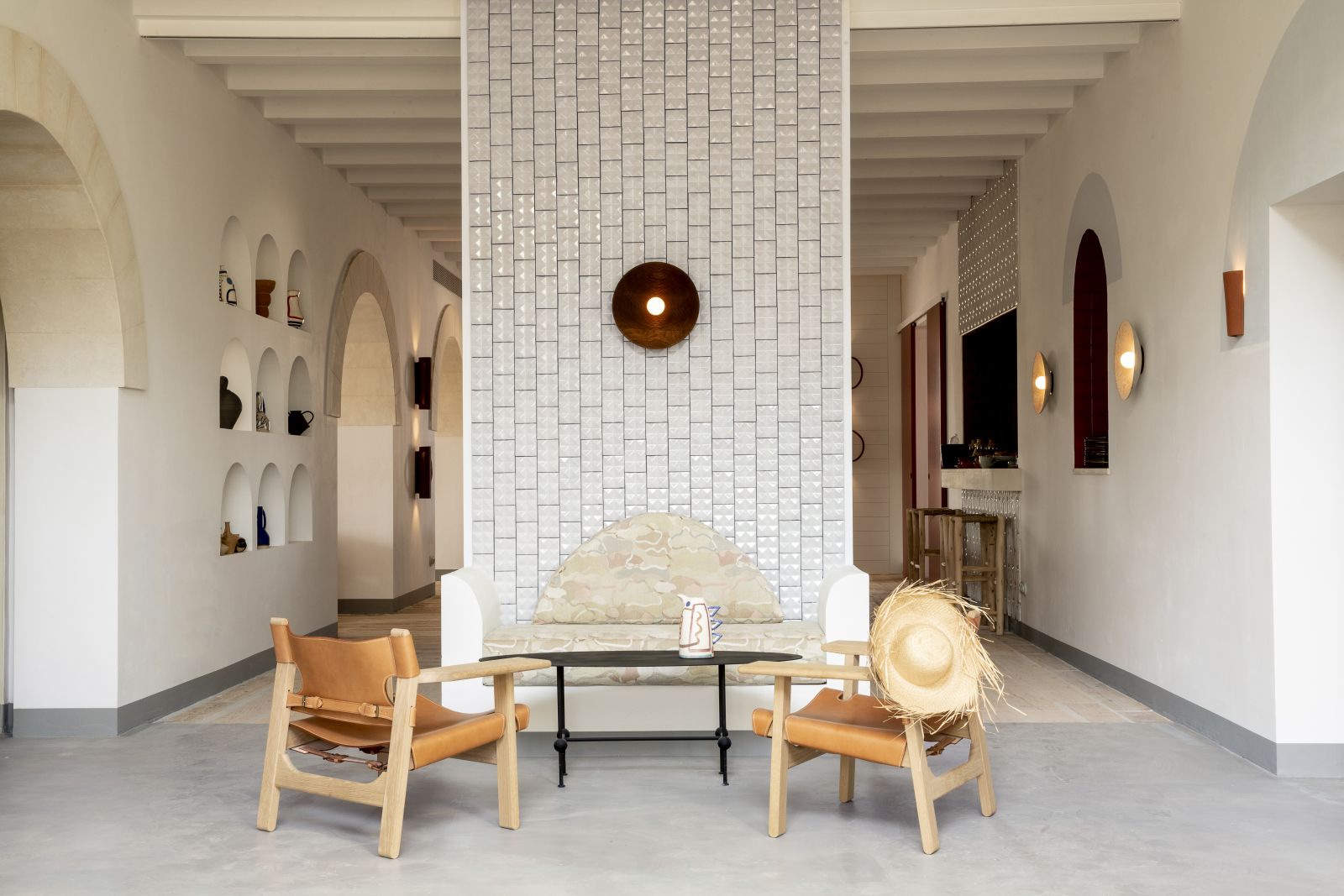 Chic design in the lobby of the Menorca Experimental hotel