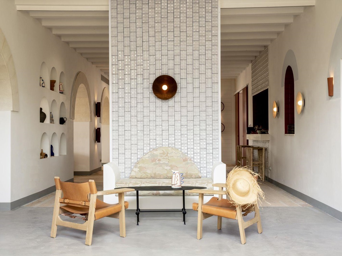 Chic design in the lobby of the Menorca Experimental hotel