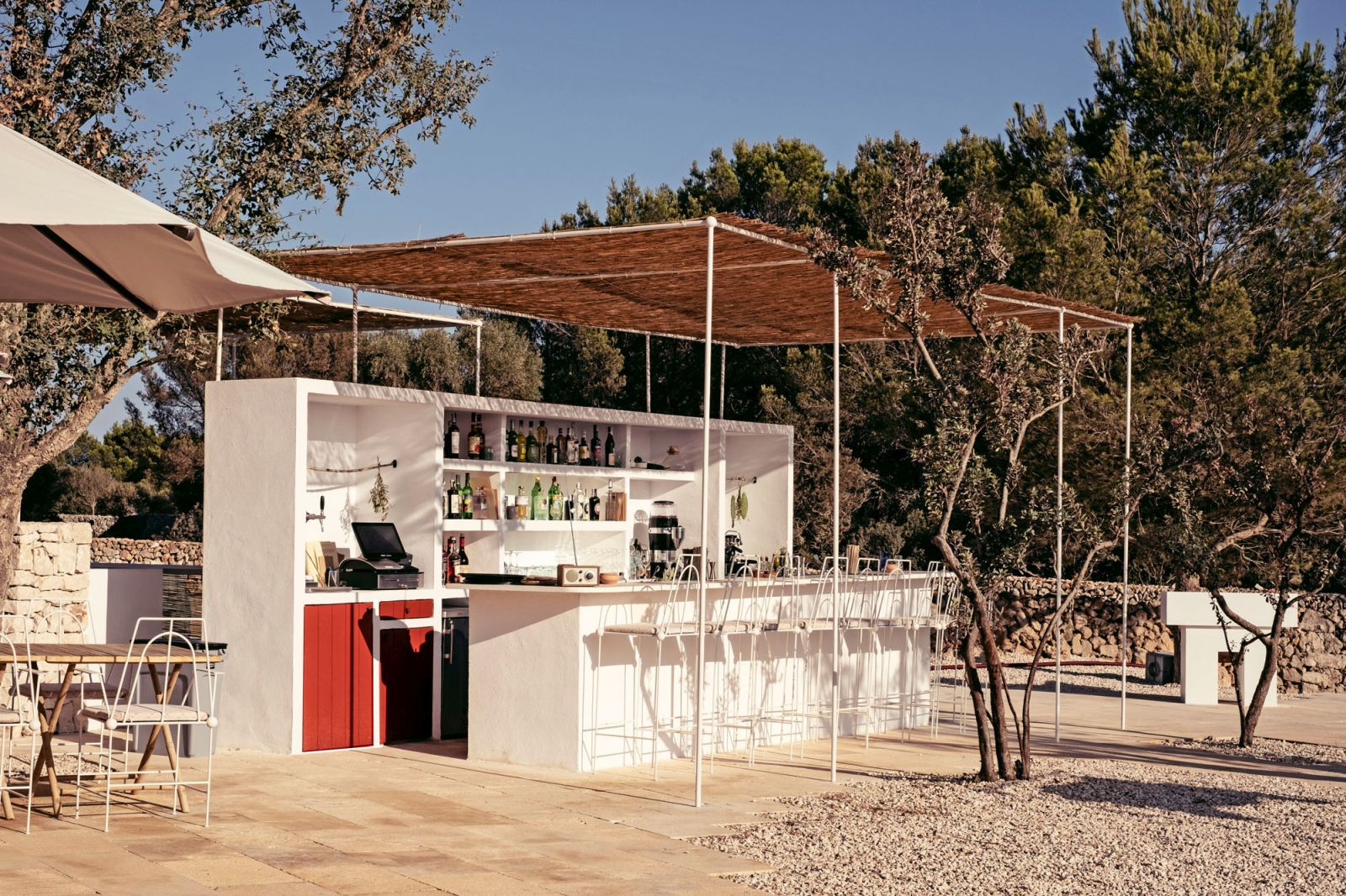 The outdoor pool bar at Menorca Experimental hotel