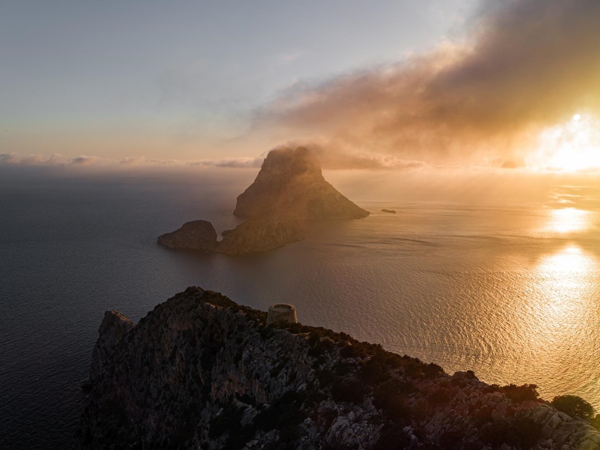 Destination shot of mountains of Ibiza