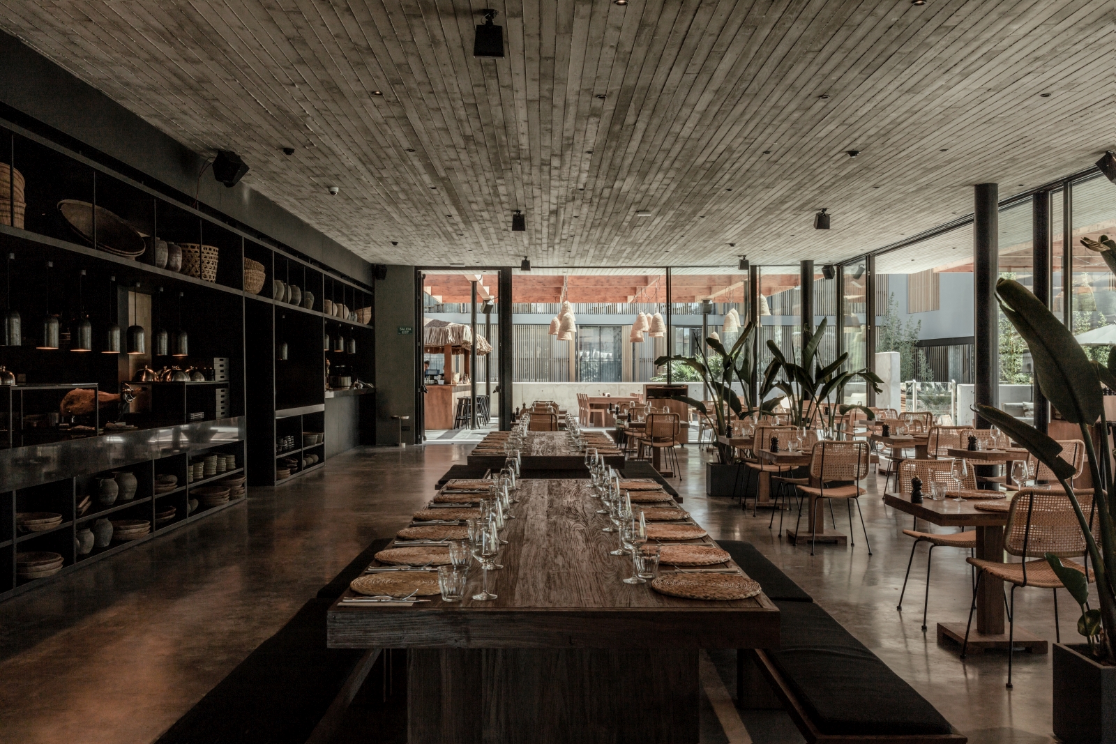 Dining on private or communal tables at luxury resort OKU Ibiza