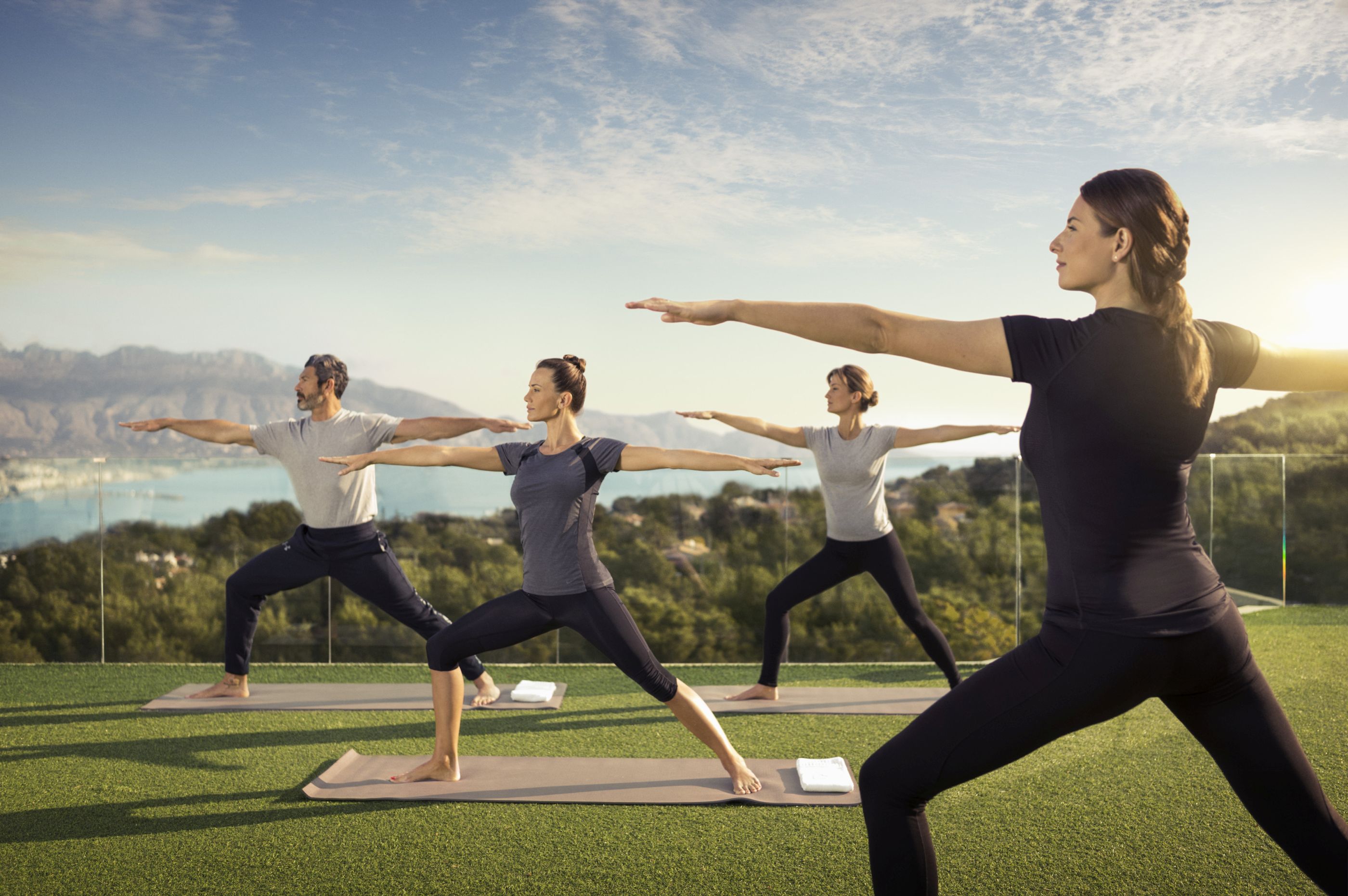 Group exercises in SHA Wellness, Spain