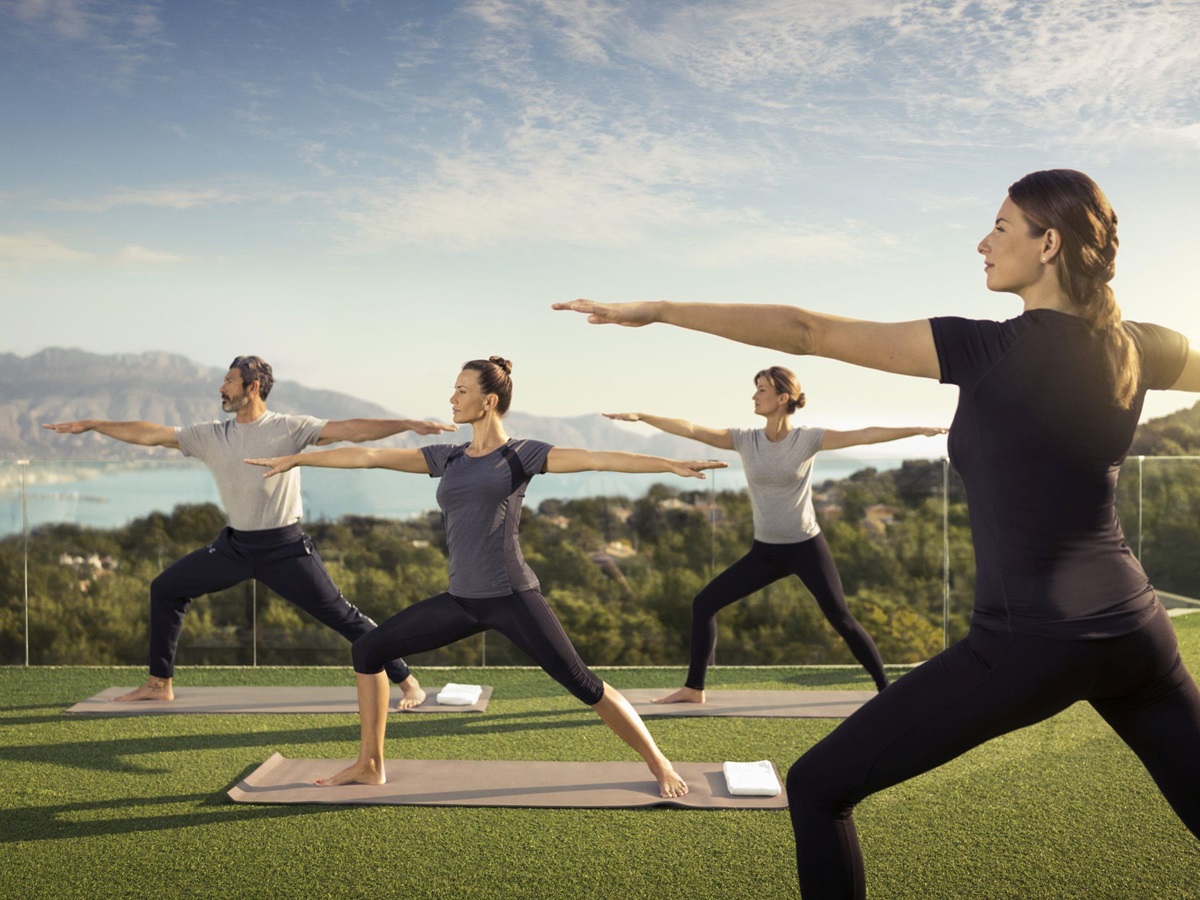 Group exercises in SHA Wellness, Spain