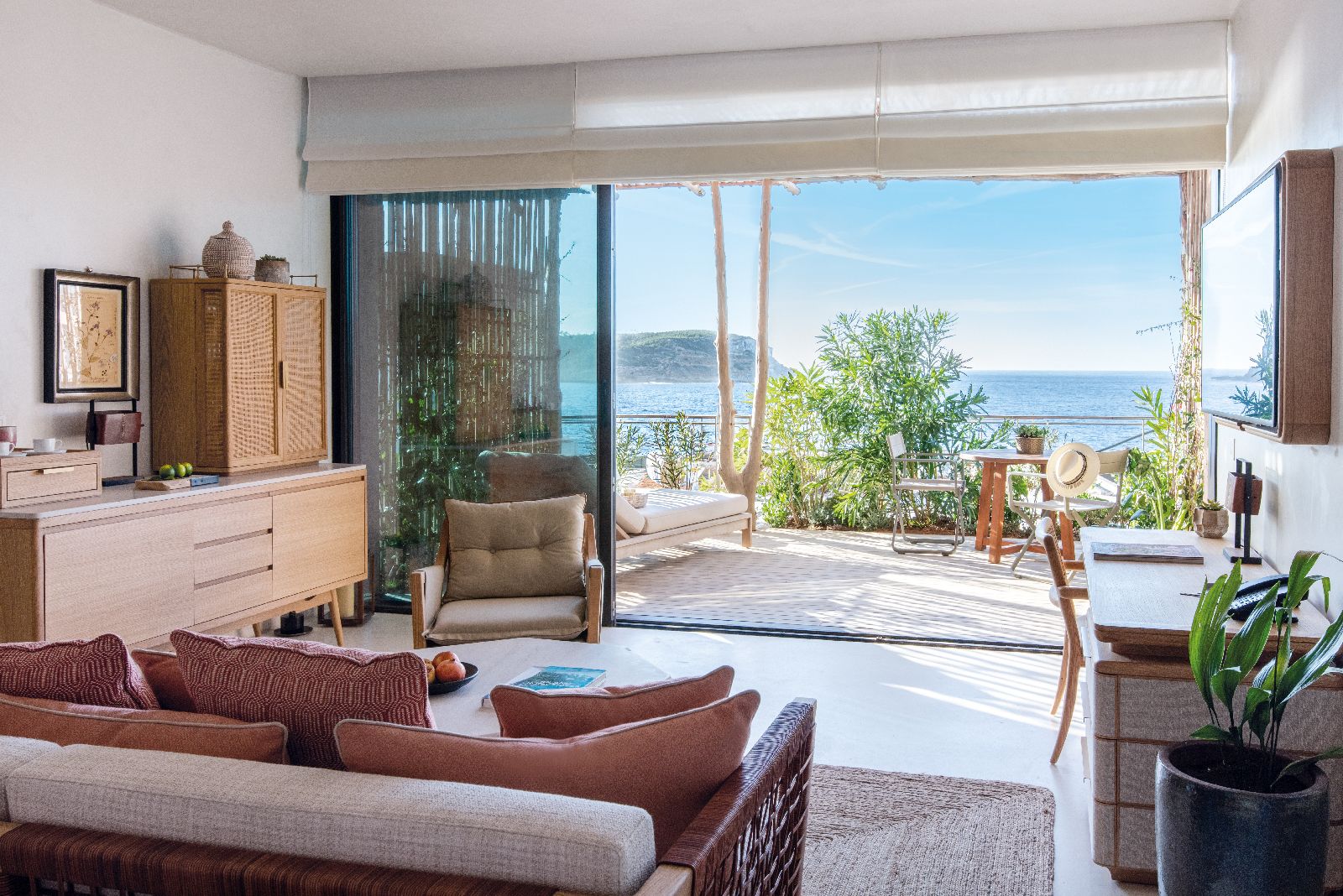 Sea views from a suite at the Six Senses Ibiza