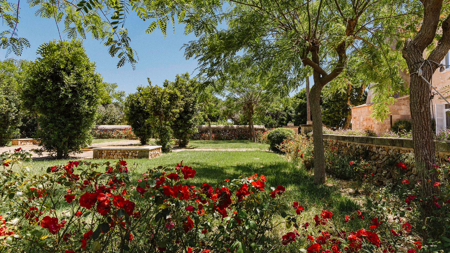Gardens at Son Vell luxury hotel in Menorca