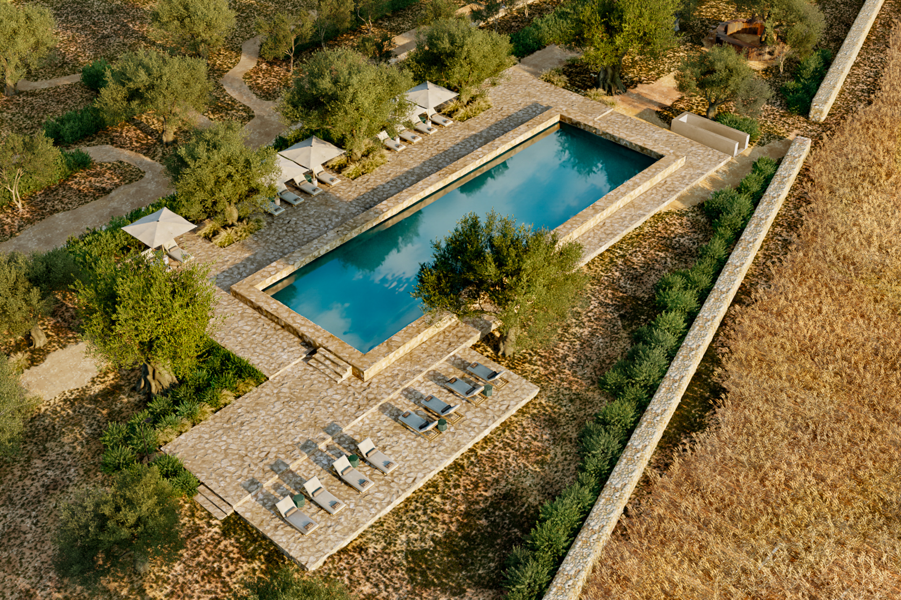 Swimming pool at Son Vell luxury hotel in Menorca