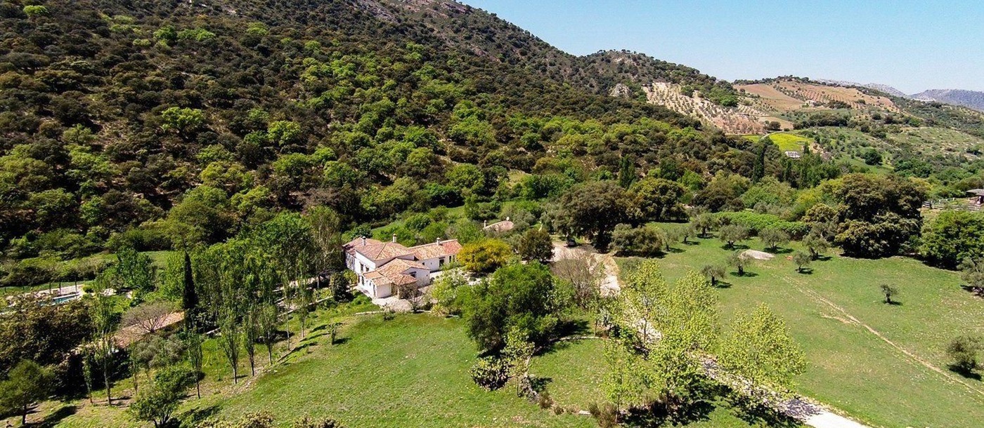aerial view of villa Casa de Valle in Andalucia, Spain