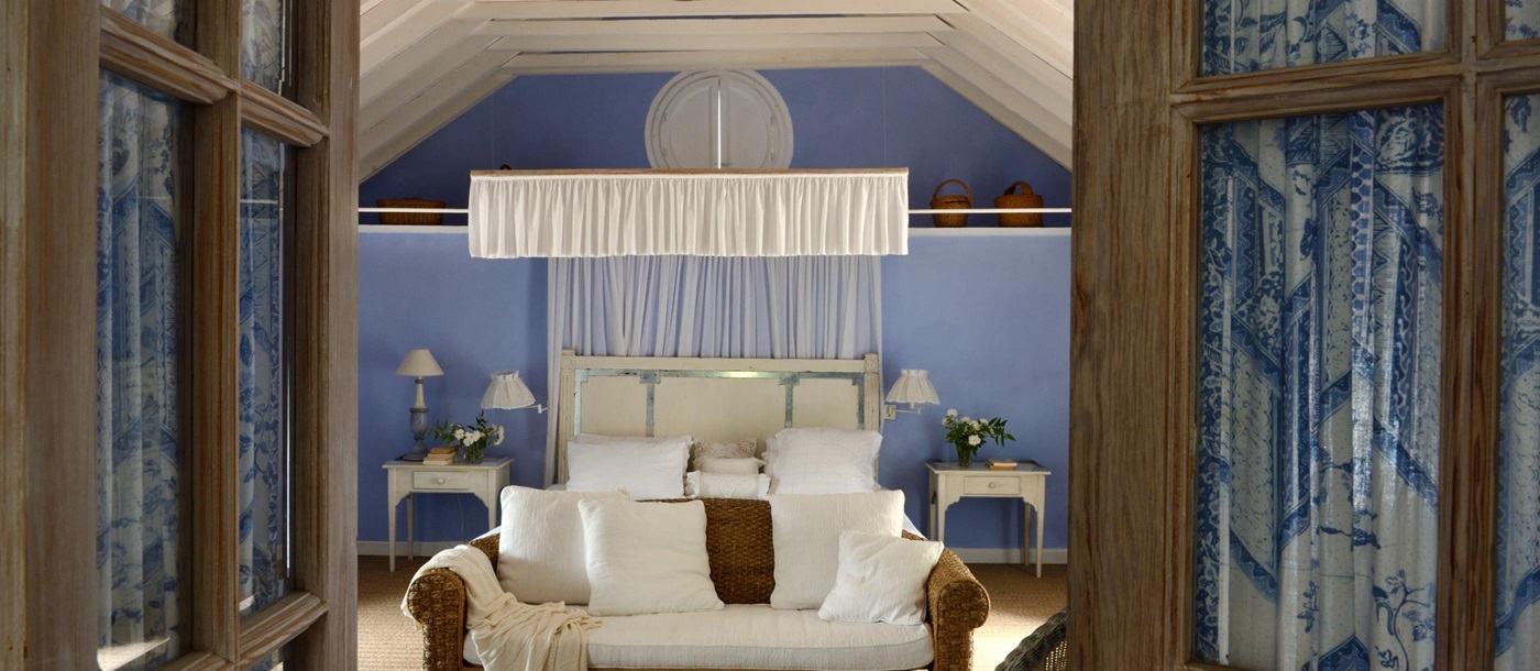 The blue bedroom of El Molino, Andalucia