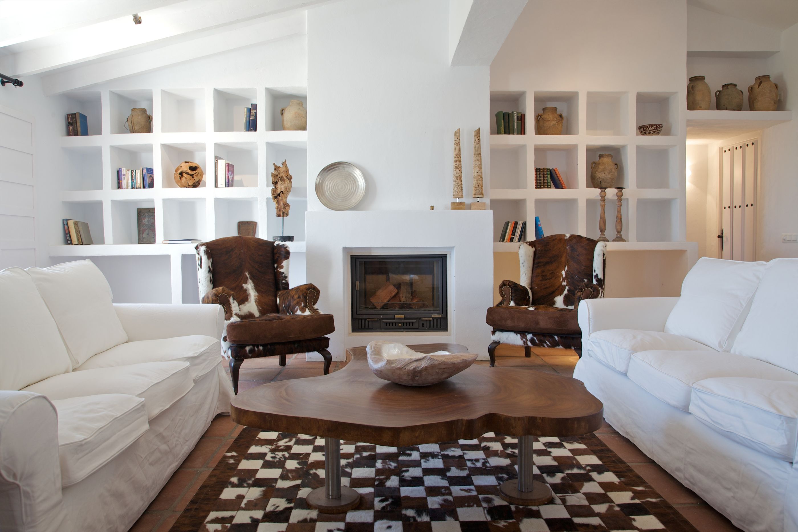 The lounge of El Refugio, Andalucia