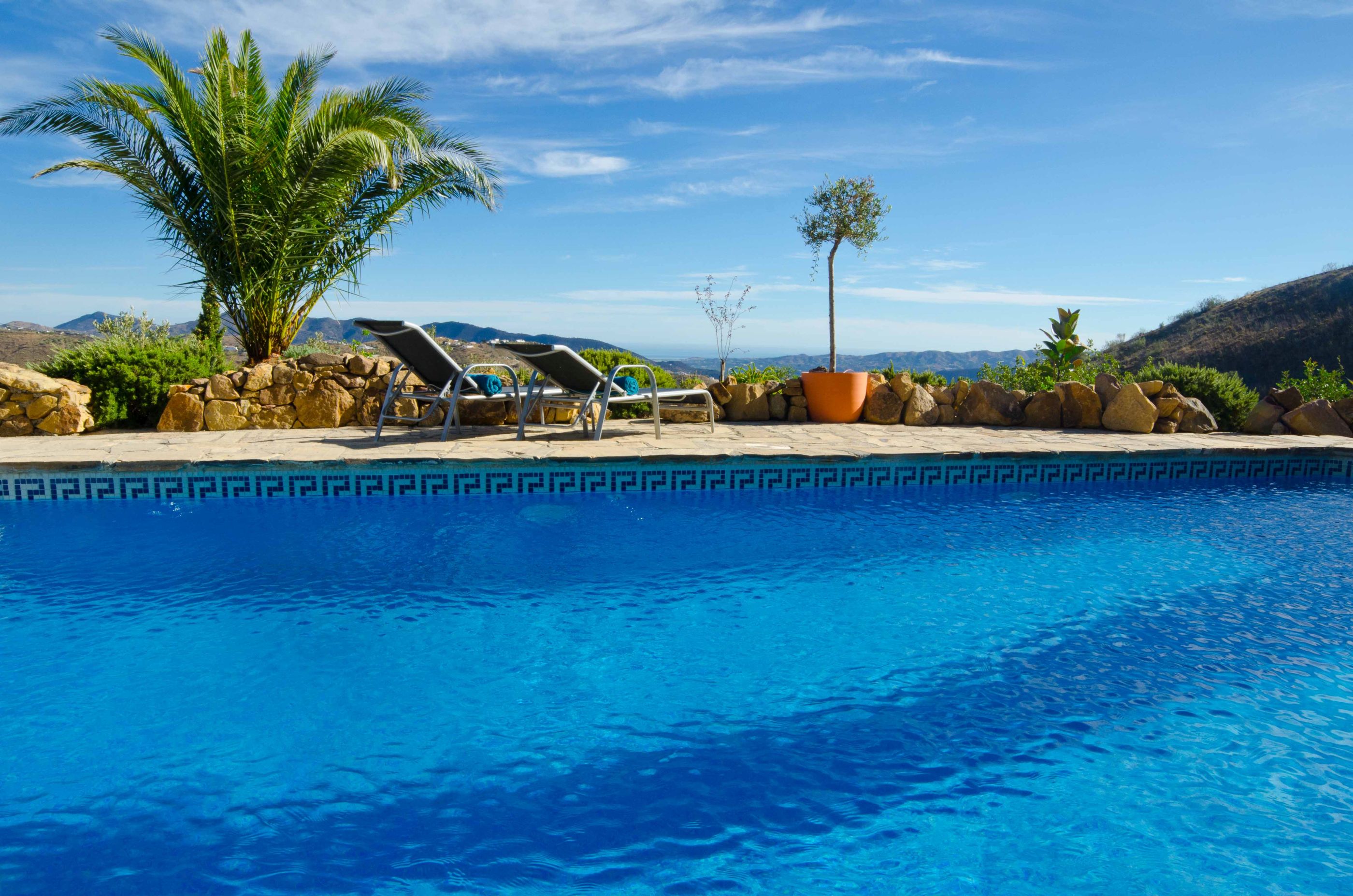 The swimming pool of El Refugio, Andalucia