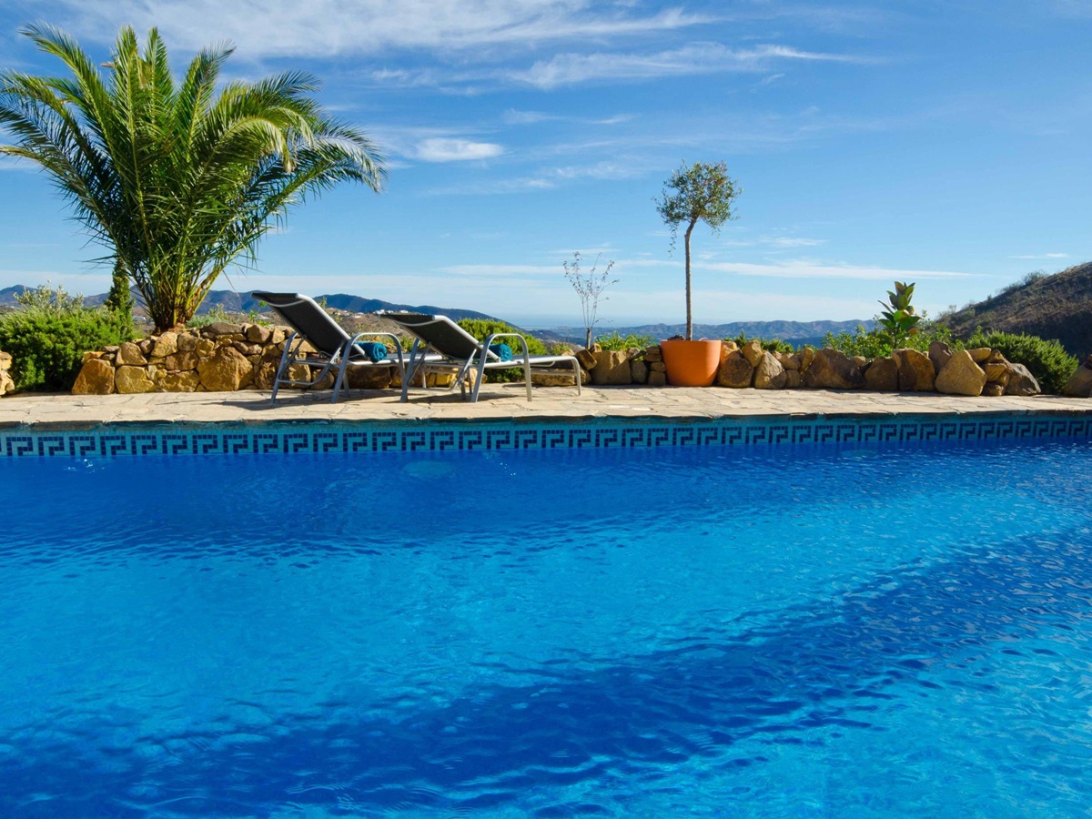 The swimming pool of El Refugio, Andalucia
